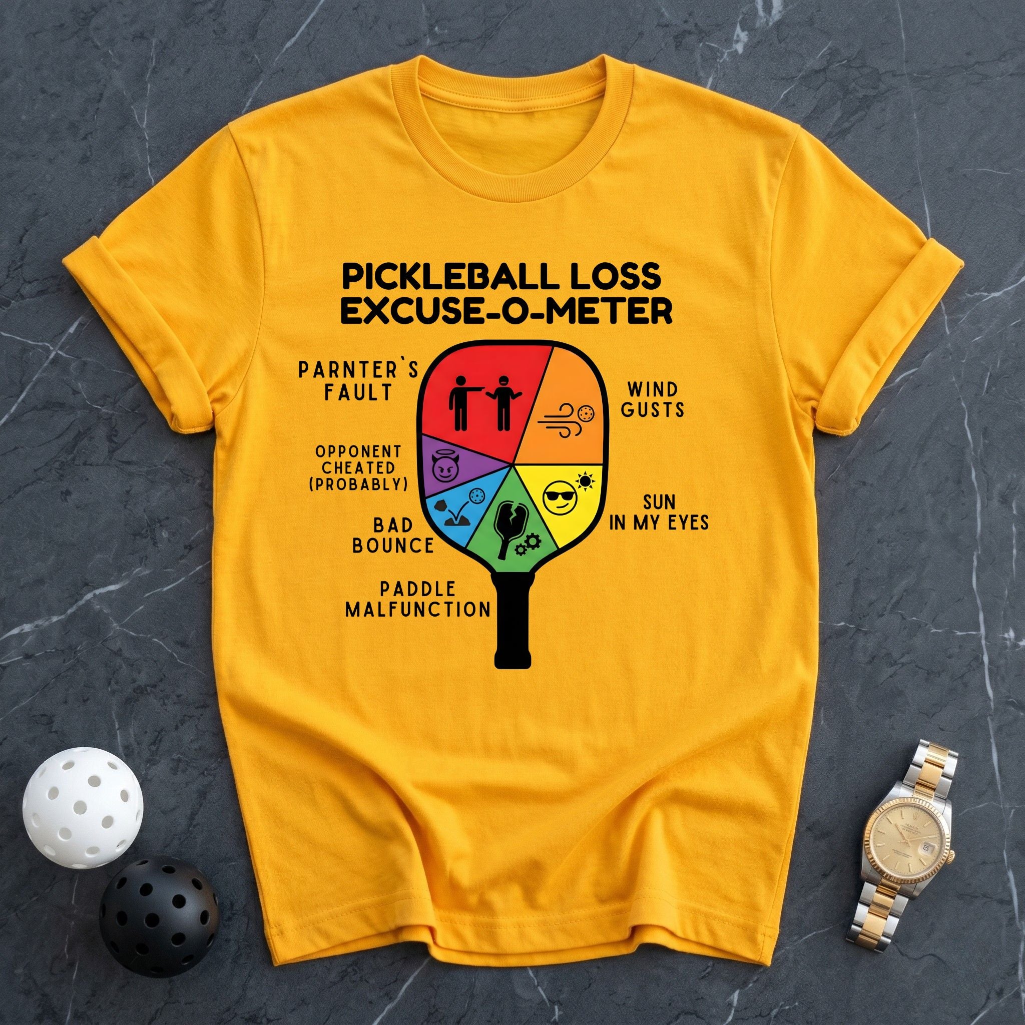 Pickleball Loss Excuse - O - Meter Tee - Dink it Shop