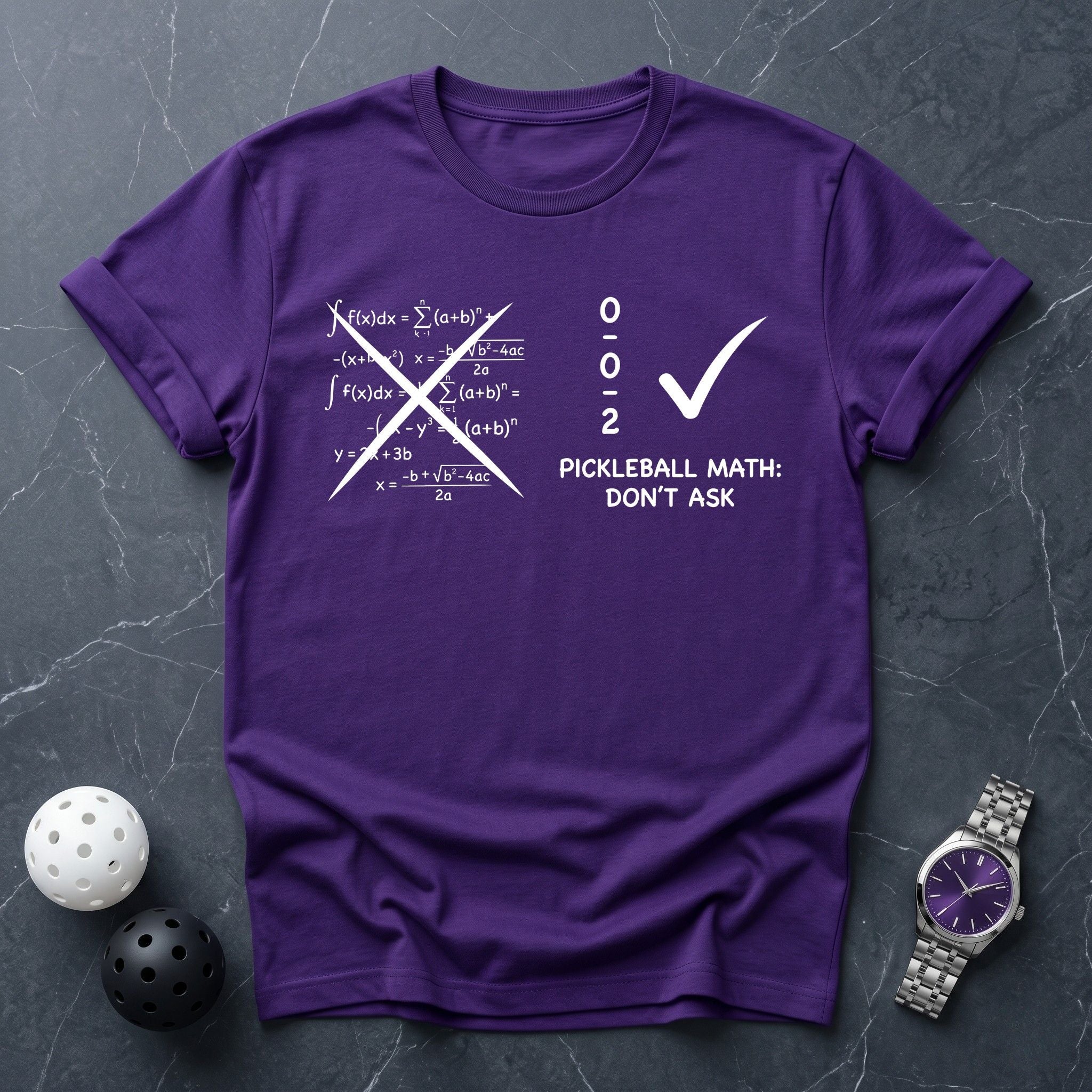 Pickleball Math Don't Ask 0 - 0 - 2 Tee - Dink it Shop