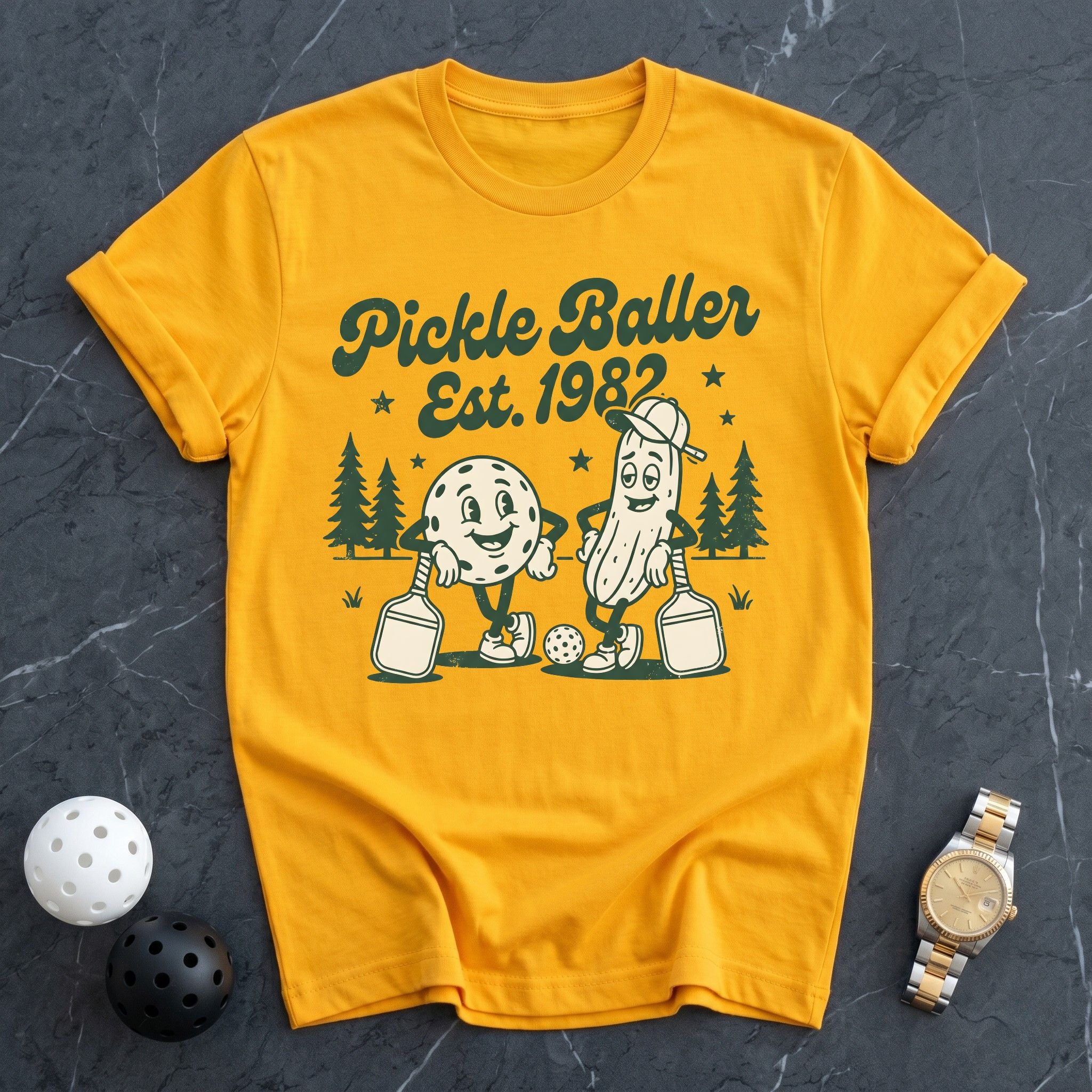 Pickleballer Est 1982 Retro Tee - Dink it Shop