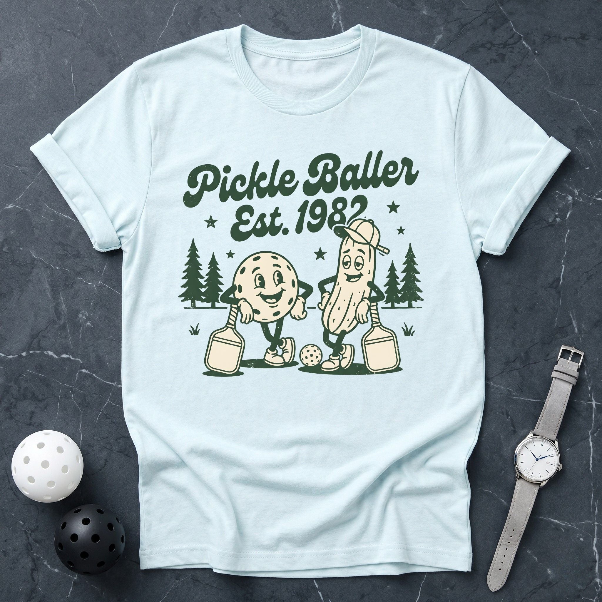 Pickleballer Est 1982 Retro Tee - Dink it Shop
