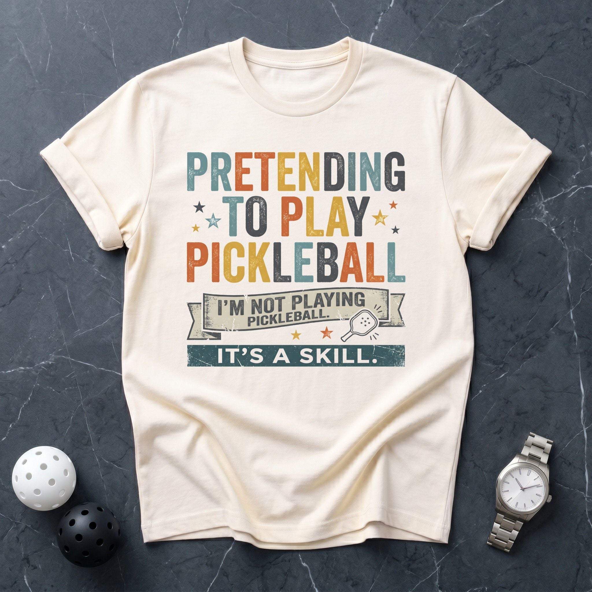 Pretending to play Pickleball Tee - Dink it Shop