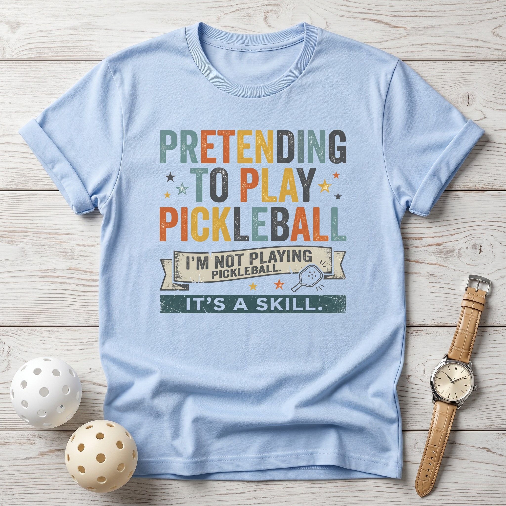 Pretending to play Pickleball Tee - Dink it Shop