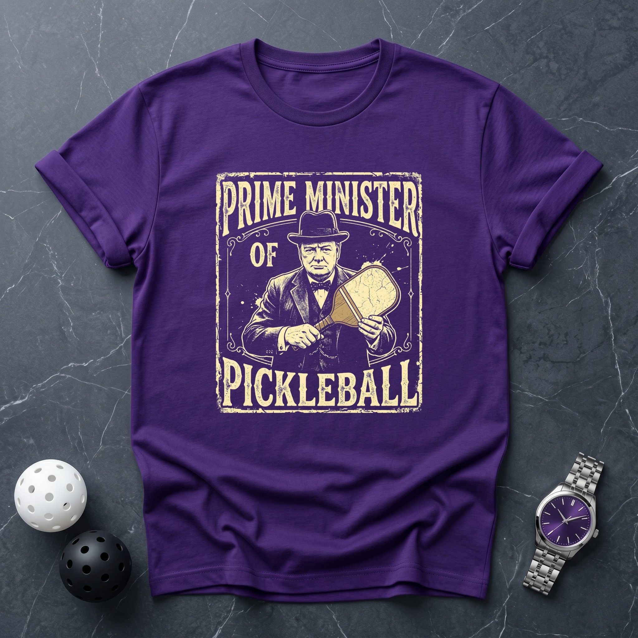 Prime Minister Of Pickleball Churchel Tee - Dink it Shop