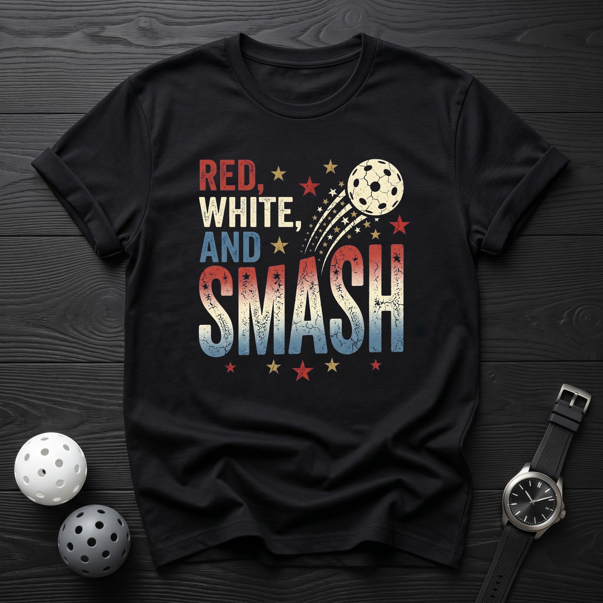 Red White Smash Tee - Dink it Shop