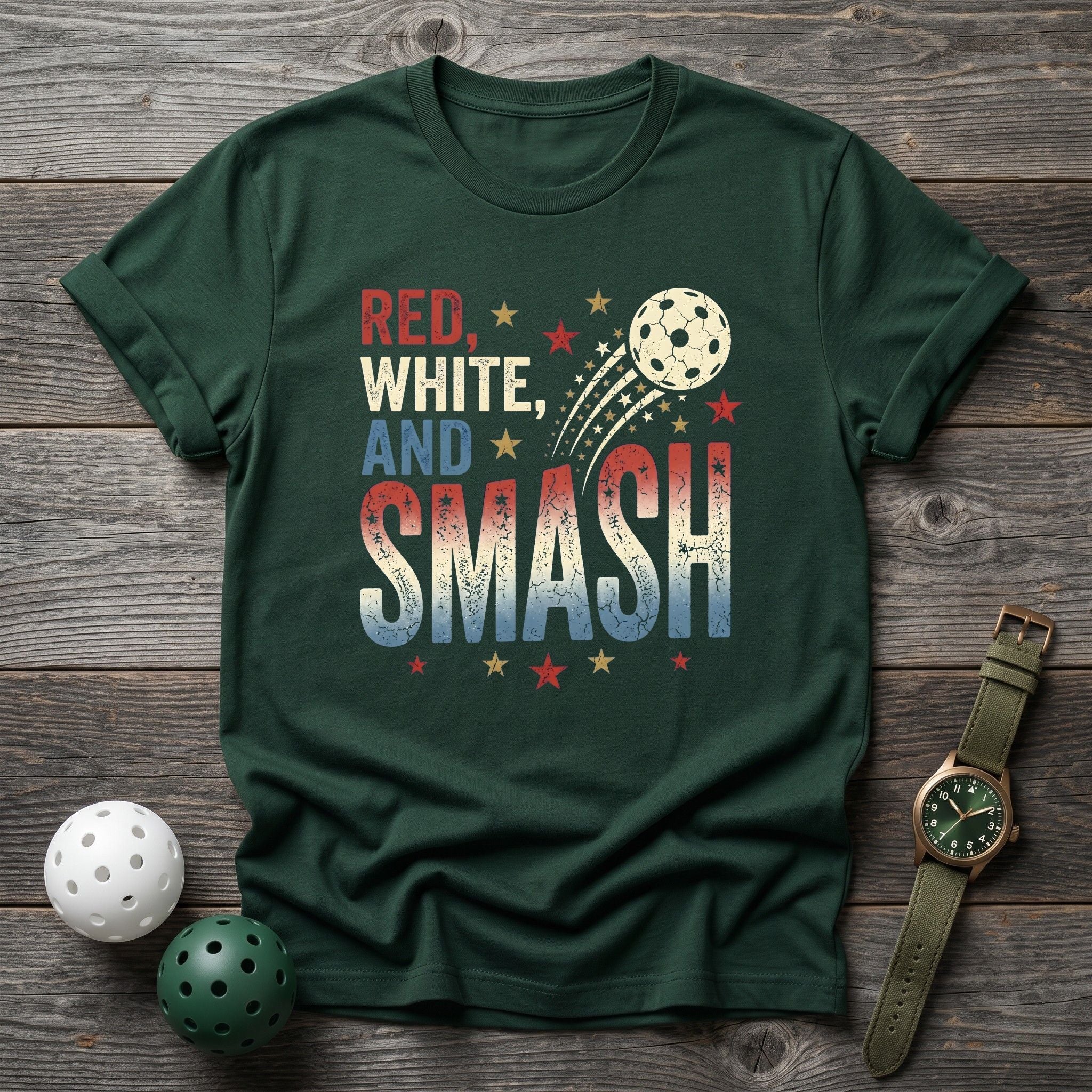 Red White Smash Tee - Dink it Shop