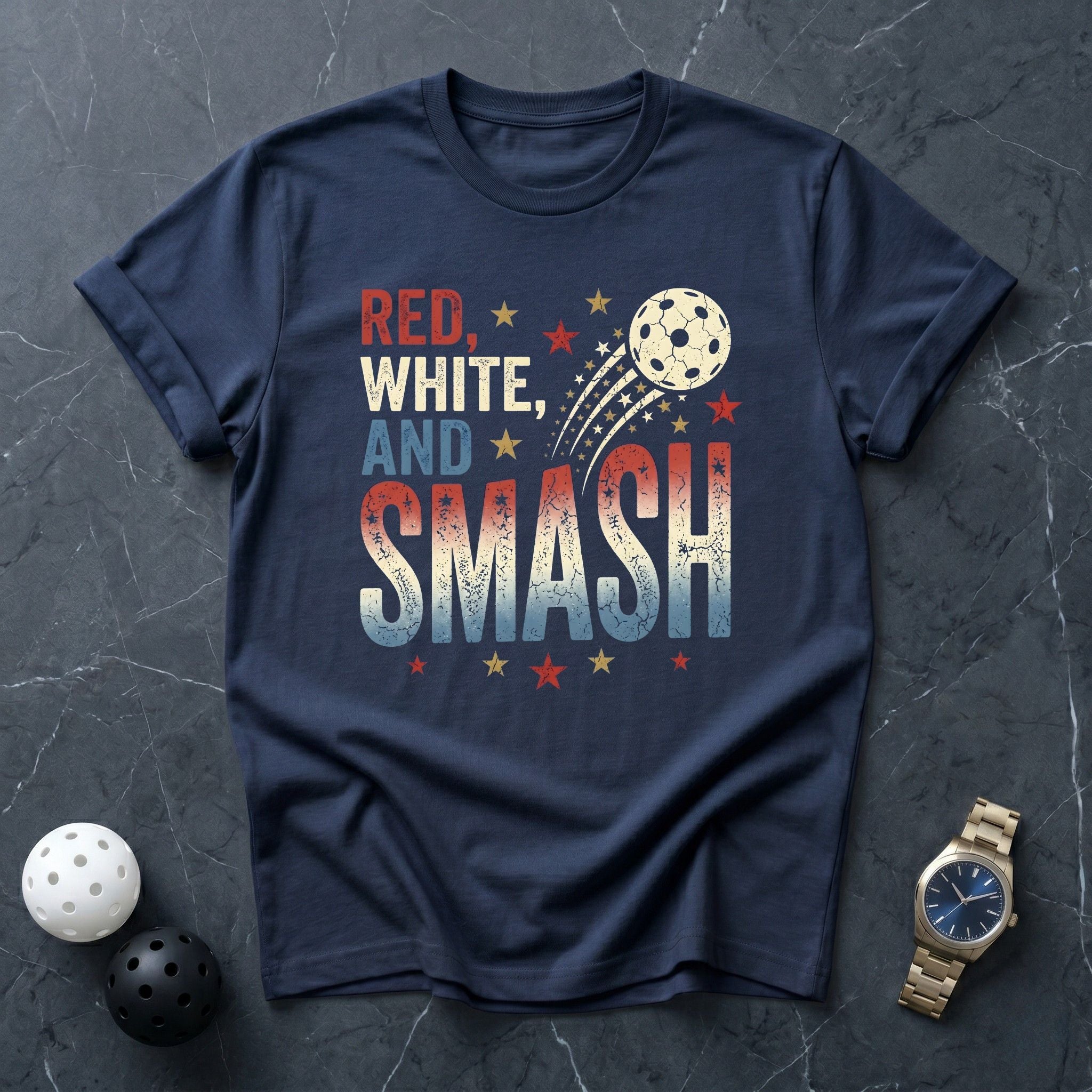 Red White Smash Tee - Dink it Shop