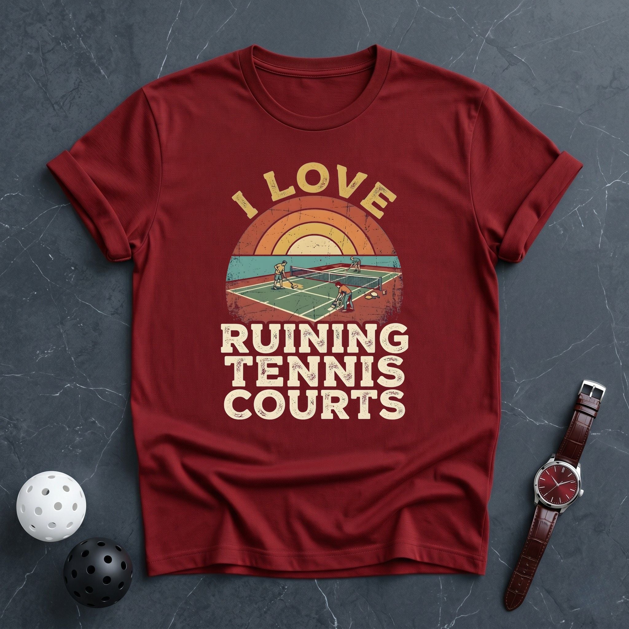 Ruining Tennis Courts Tee - Dink it Shop