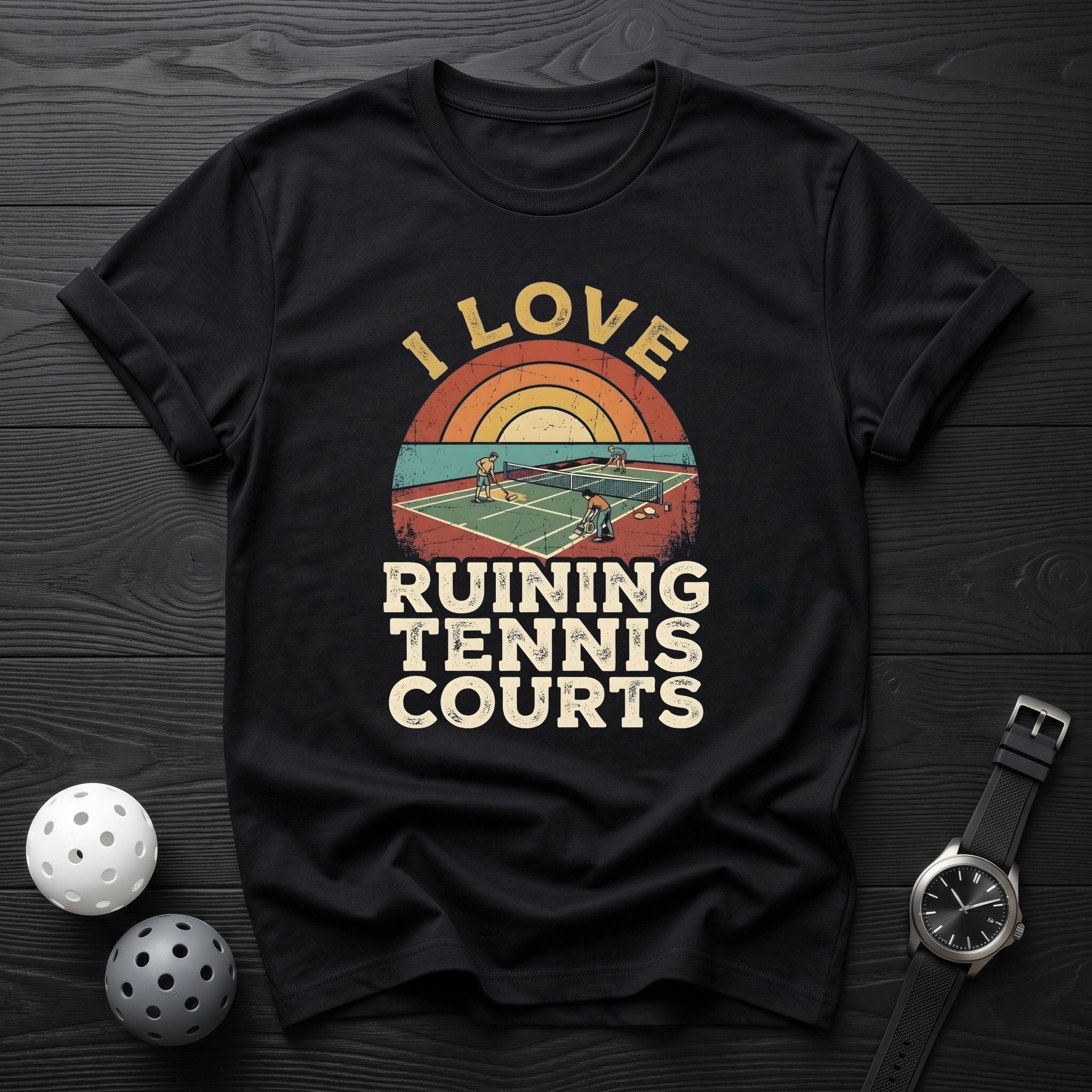 Ruining Tennis Courts Tee - Dink it Shop