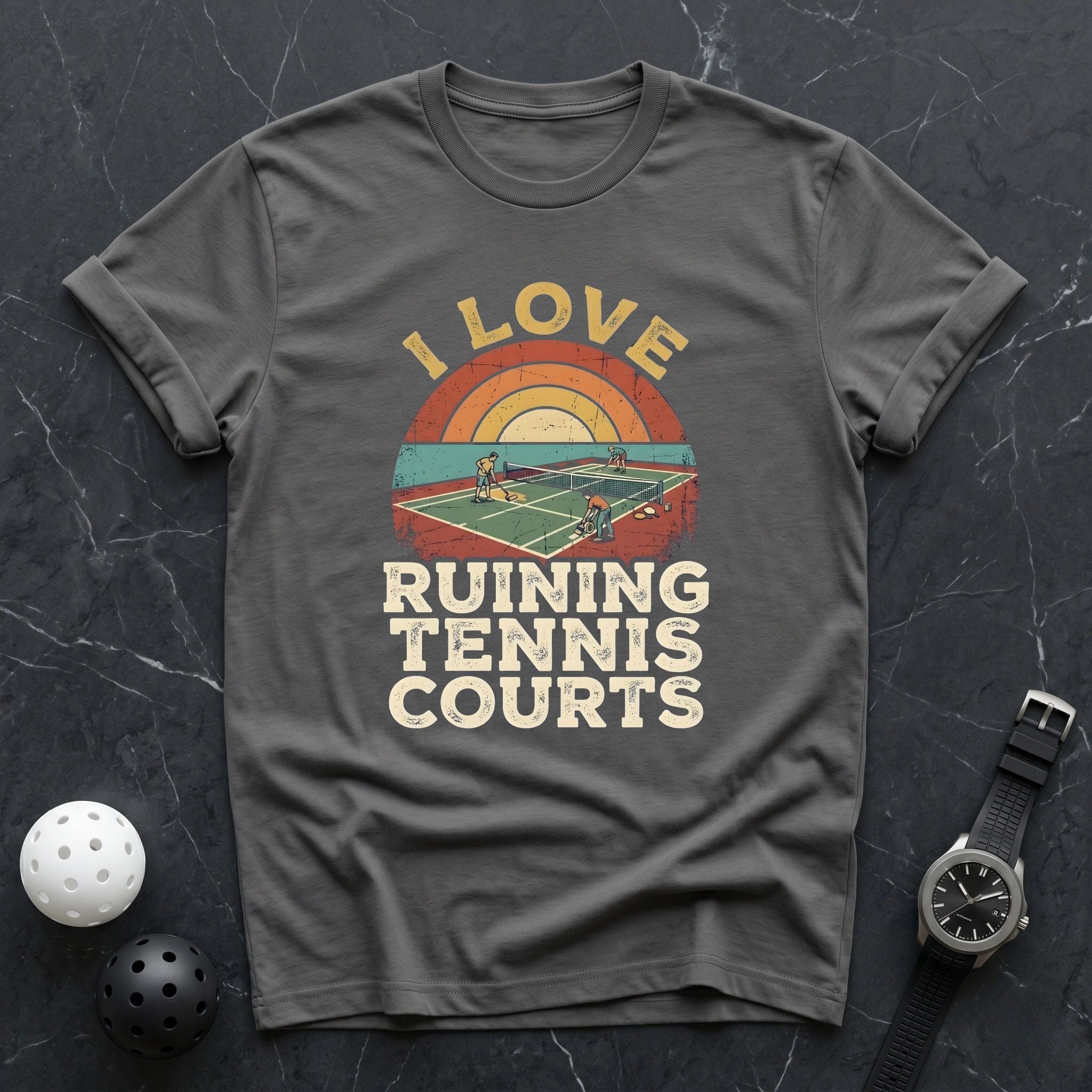 Ruining Tennis Courts Tee - Dink it Shop