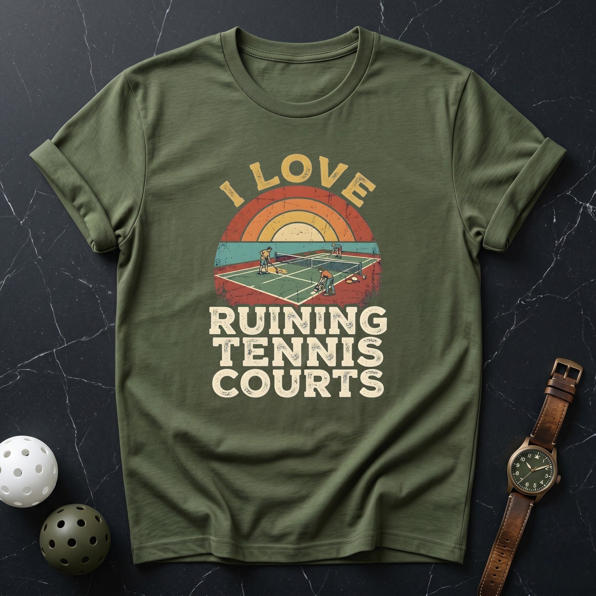 Ruining Tennis Courts Tee - Dink it Shop
