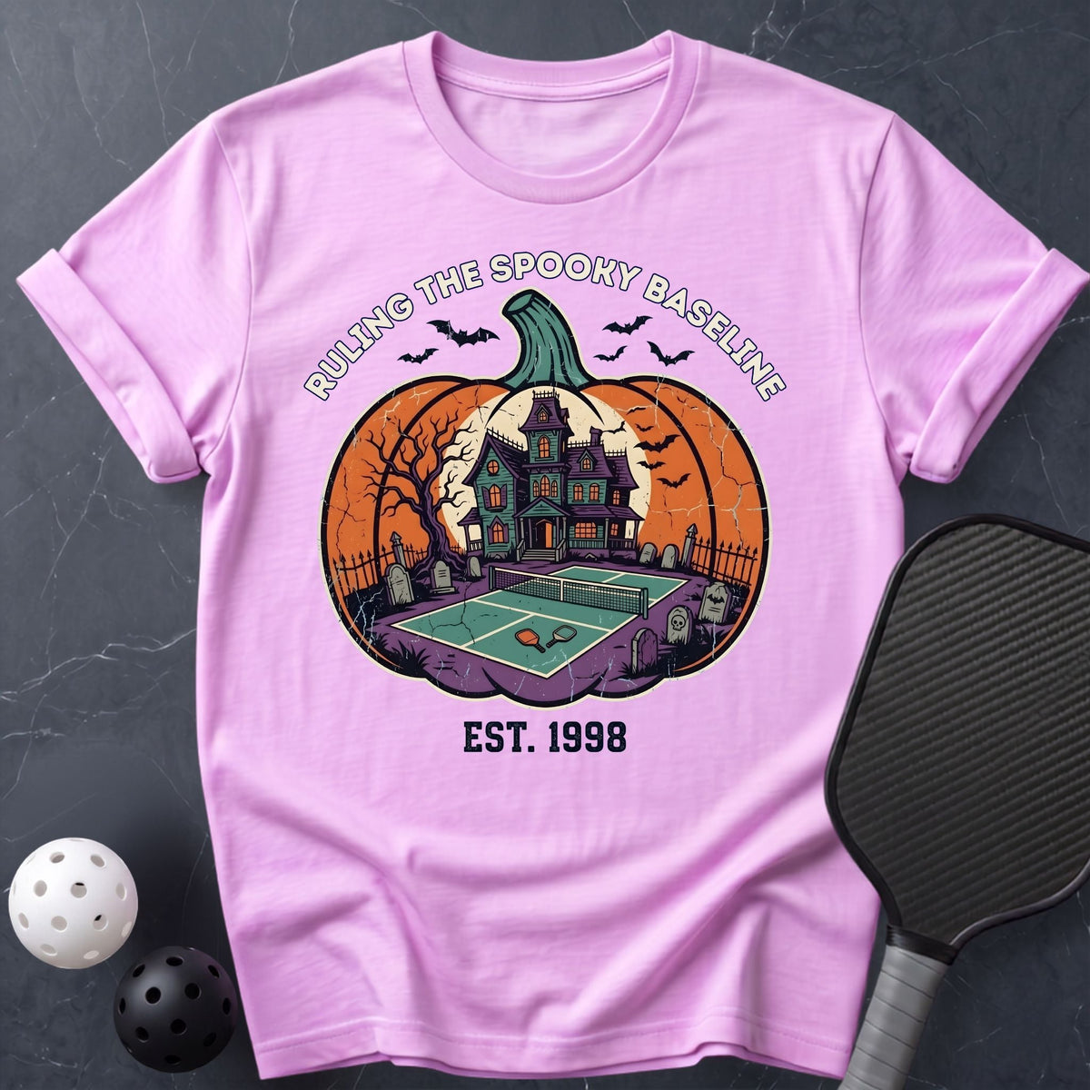 Ruling The Spooky Baseline Tee - Dink it Shop