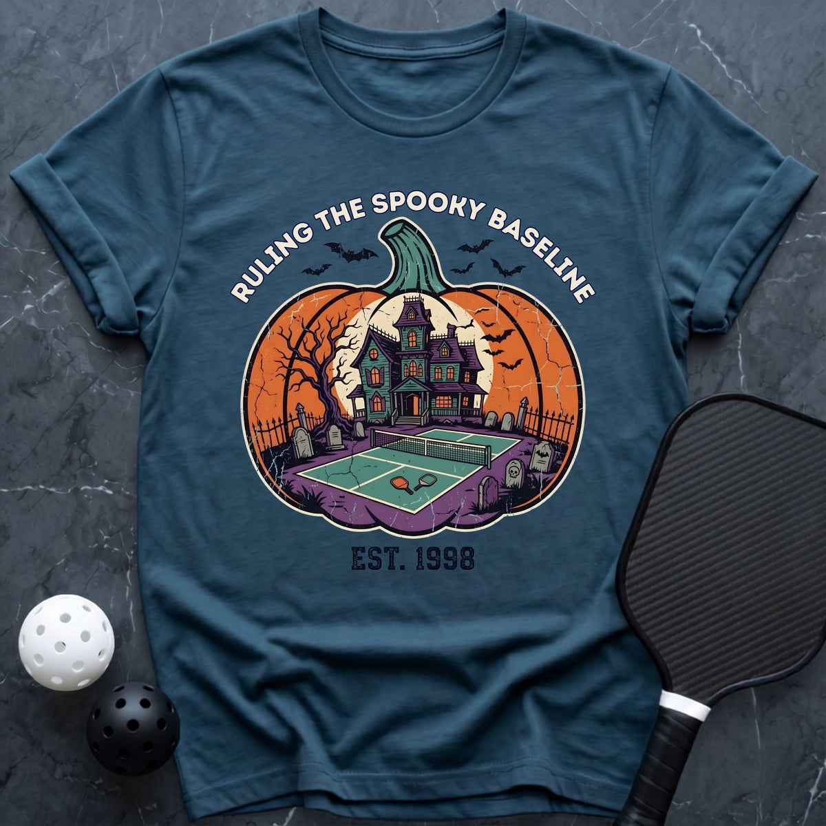 Ruling The Spooky Baseline Tee - Dink it Shop