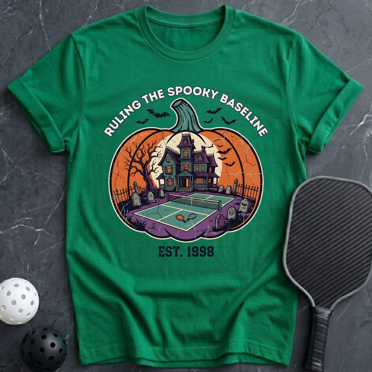 Ruling The Spooky Baseline Tee - Dink it Shop