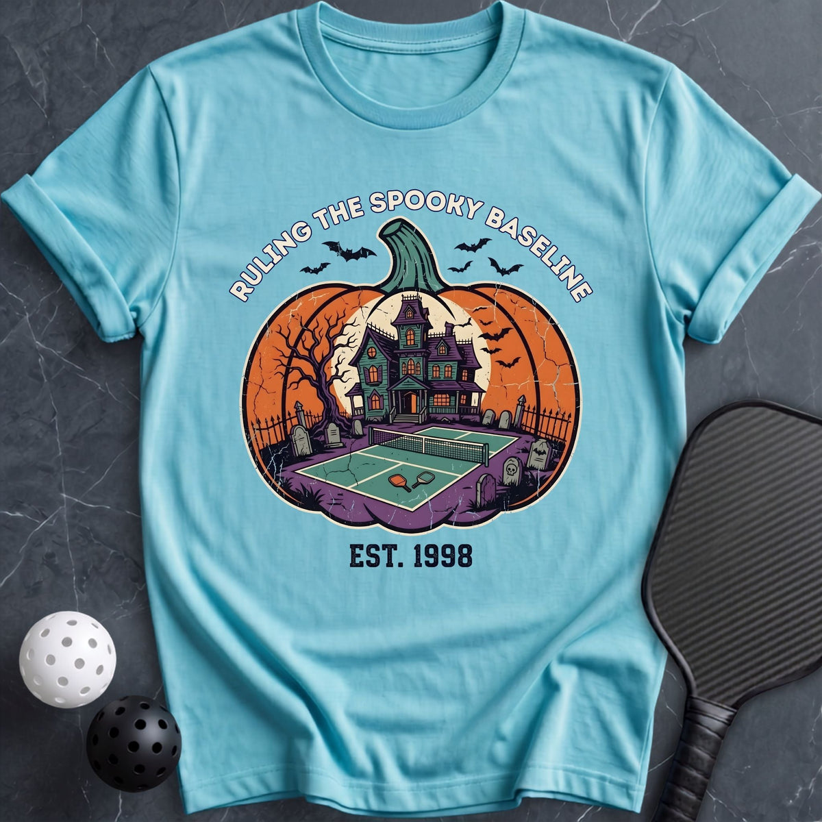 Ruling The Spooky Baseline Tee - Dink it Shop
