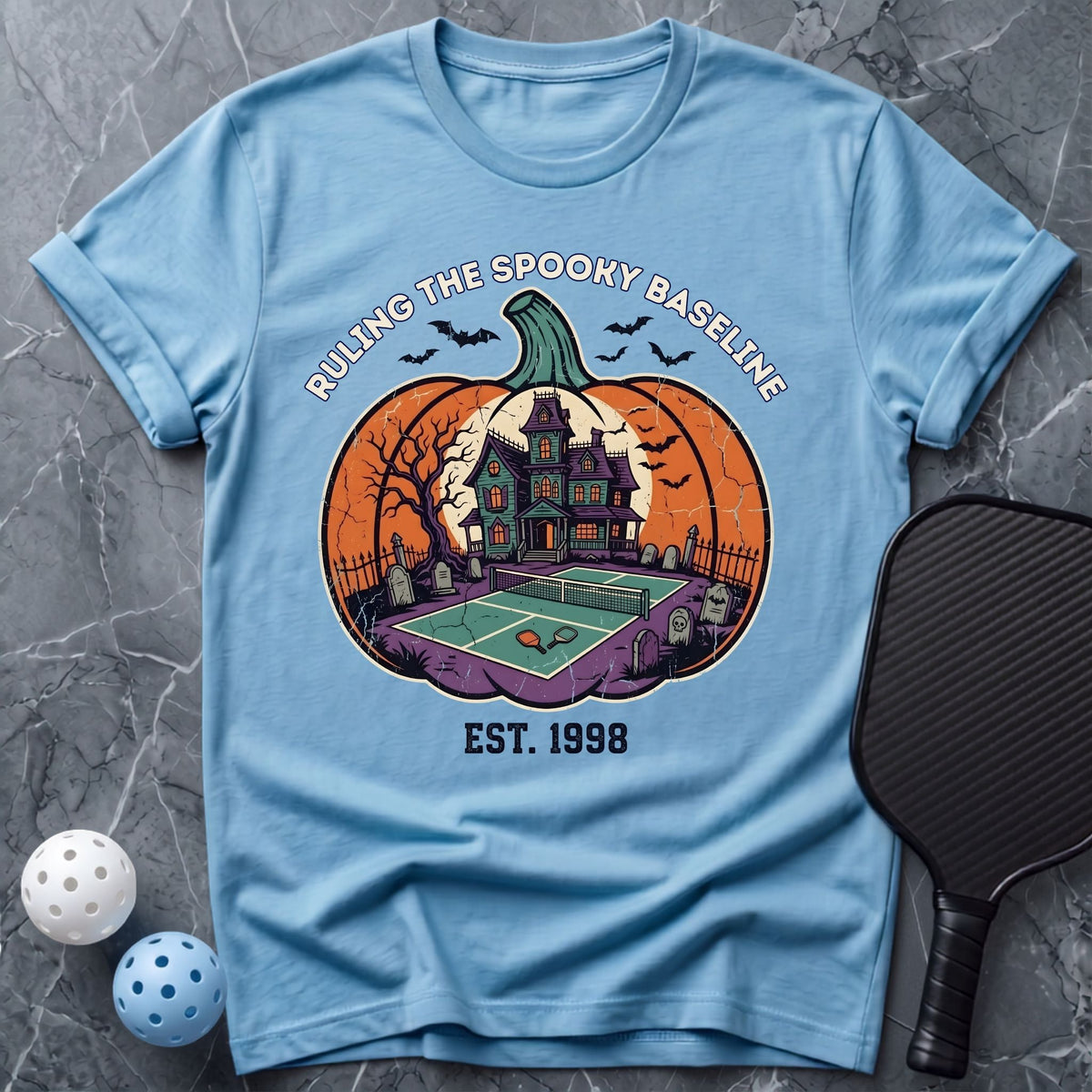 Ruling The Spooky Baseline Tee - Dink it Shop