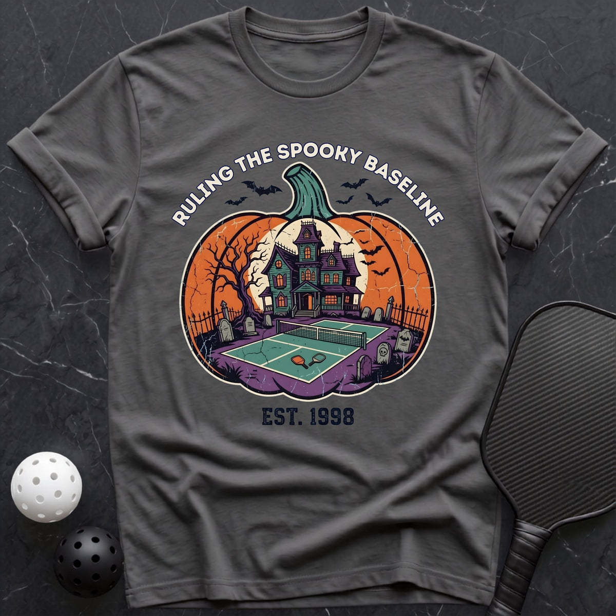 Ruling The Spooky Baseline Tee - Dink it Shop