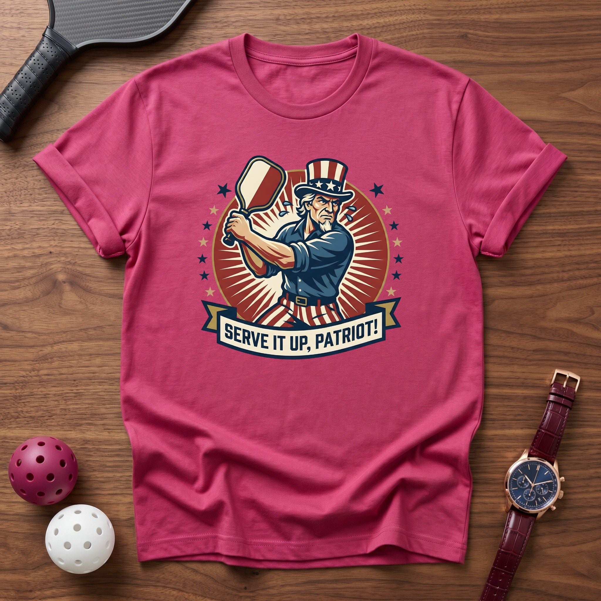 Serve It Up Patriot Uncle Sam Tee - Dink it Shop