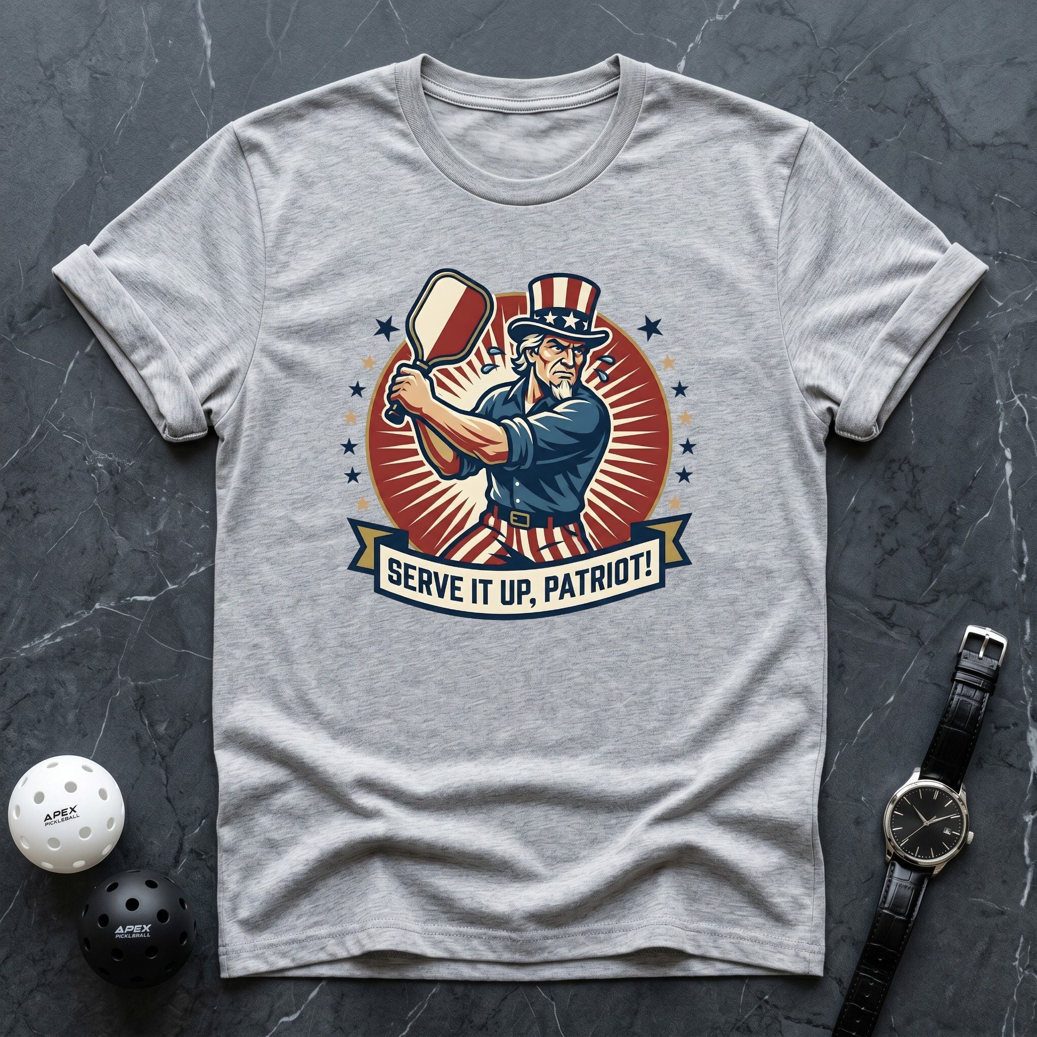 Serve It Up Patriot Uncle Sam Tee - Dink it Shop