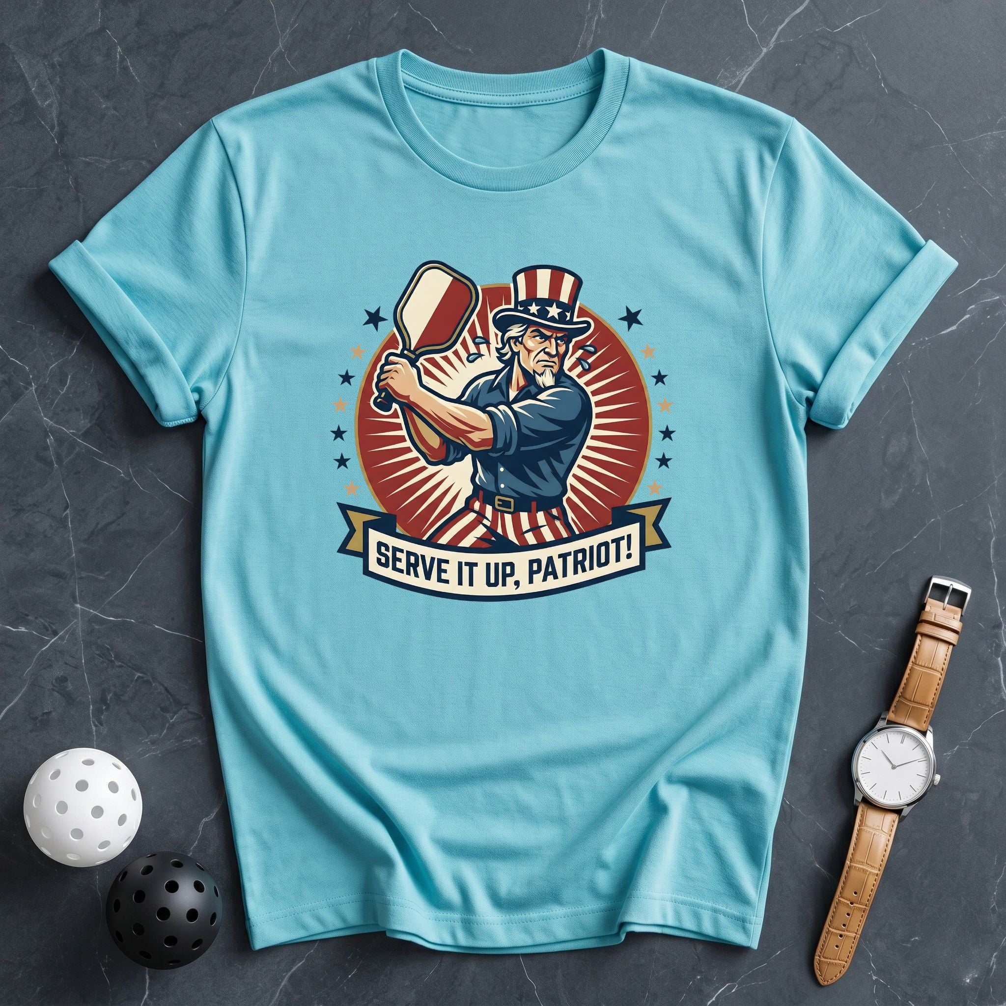 Serve It Up Patriot Uncle Sam Tee - Dink it Shop