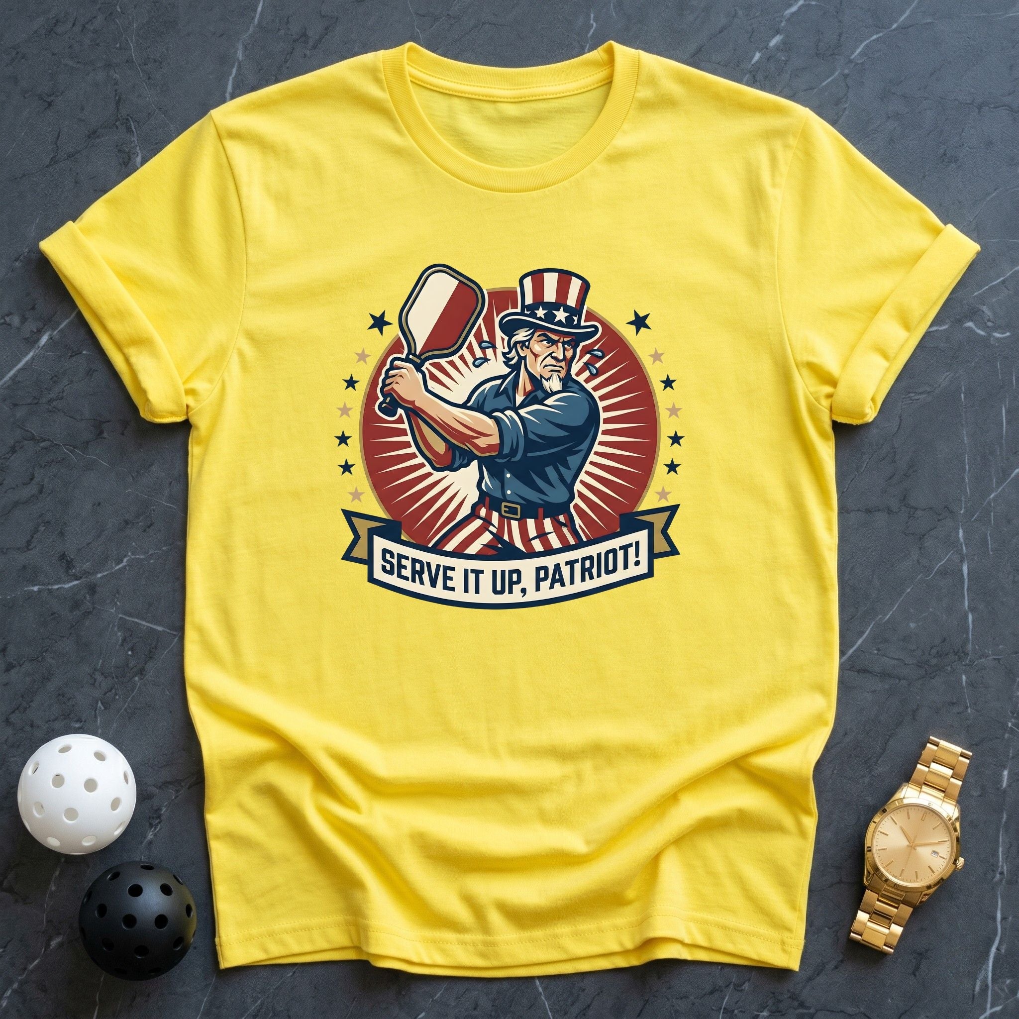 Serve It Up Patriot Uncle Sam Tee - Dink it Shop