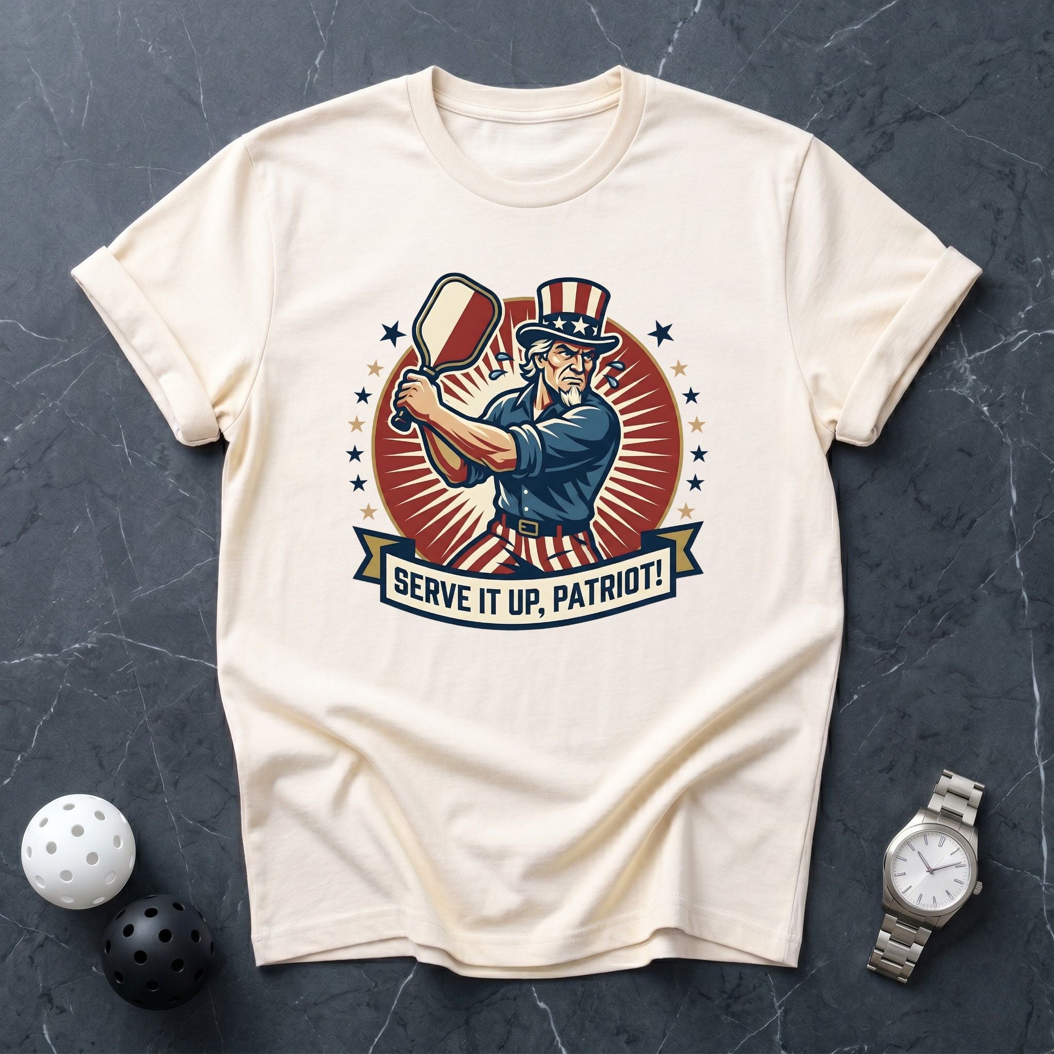 Serve It Up Patriot Uncle Sam Tee - Dink it Shop