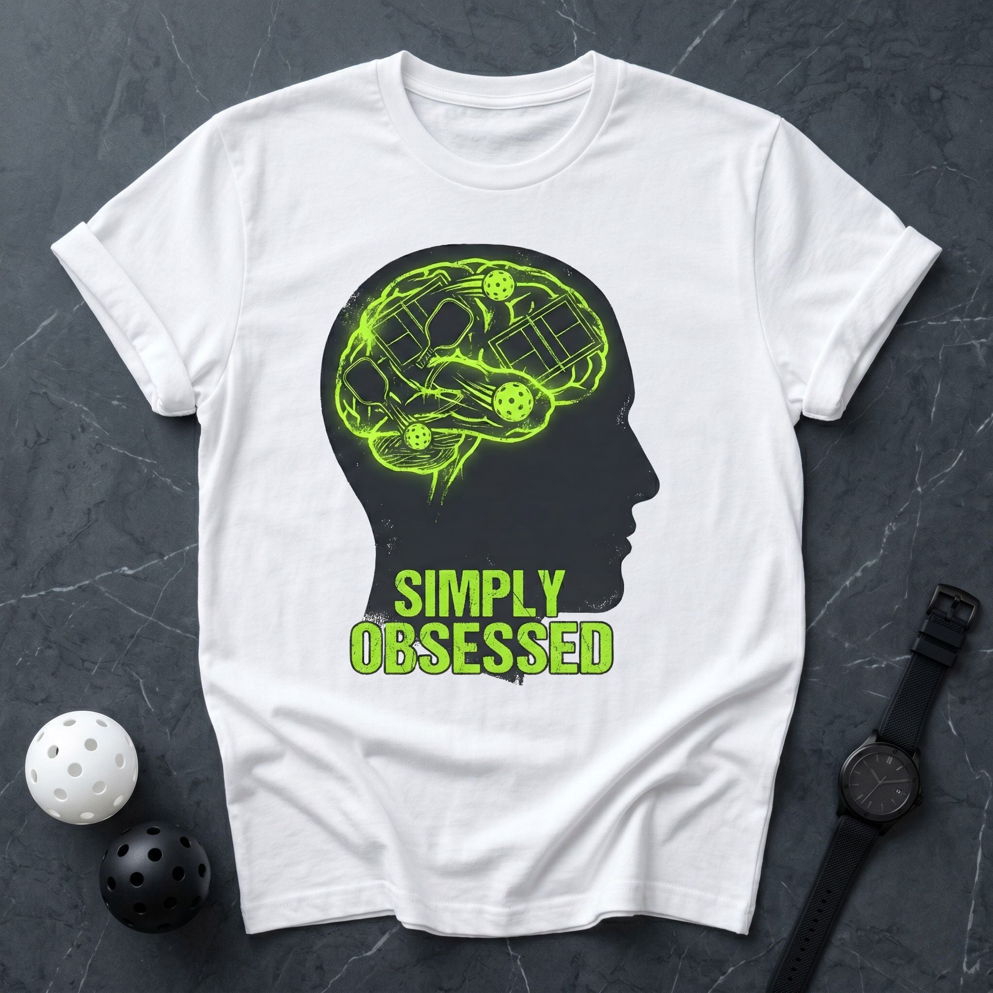 Simply Obsessed Brain Graphic Tee - Dink it Shop