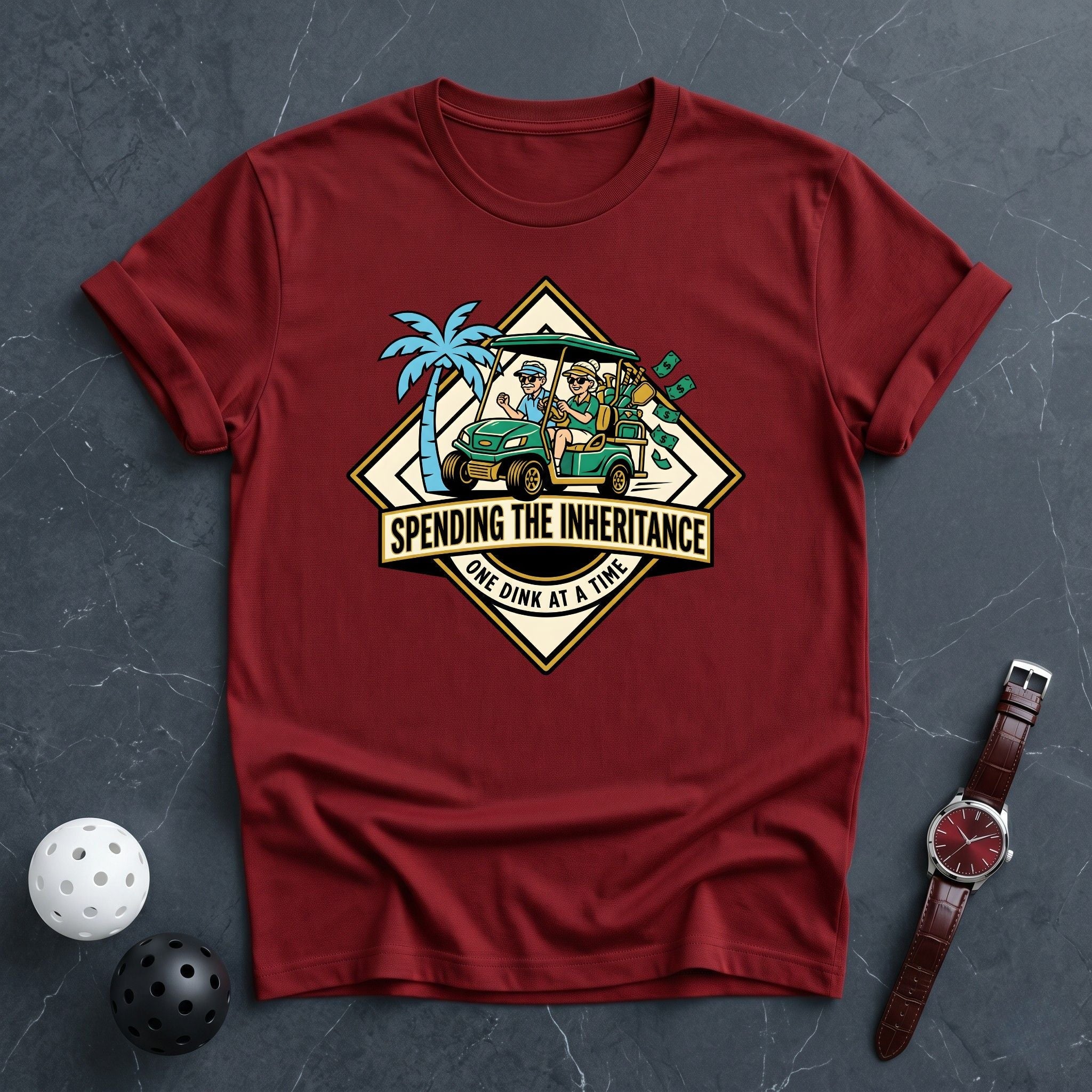 Spending The Inheritance Cart Tee - Dink it Shop