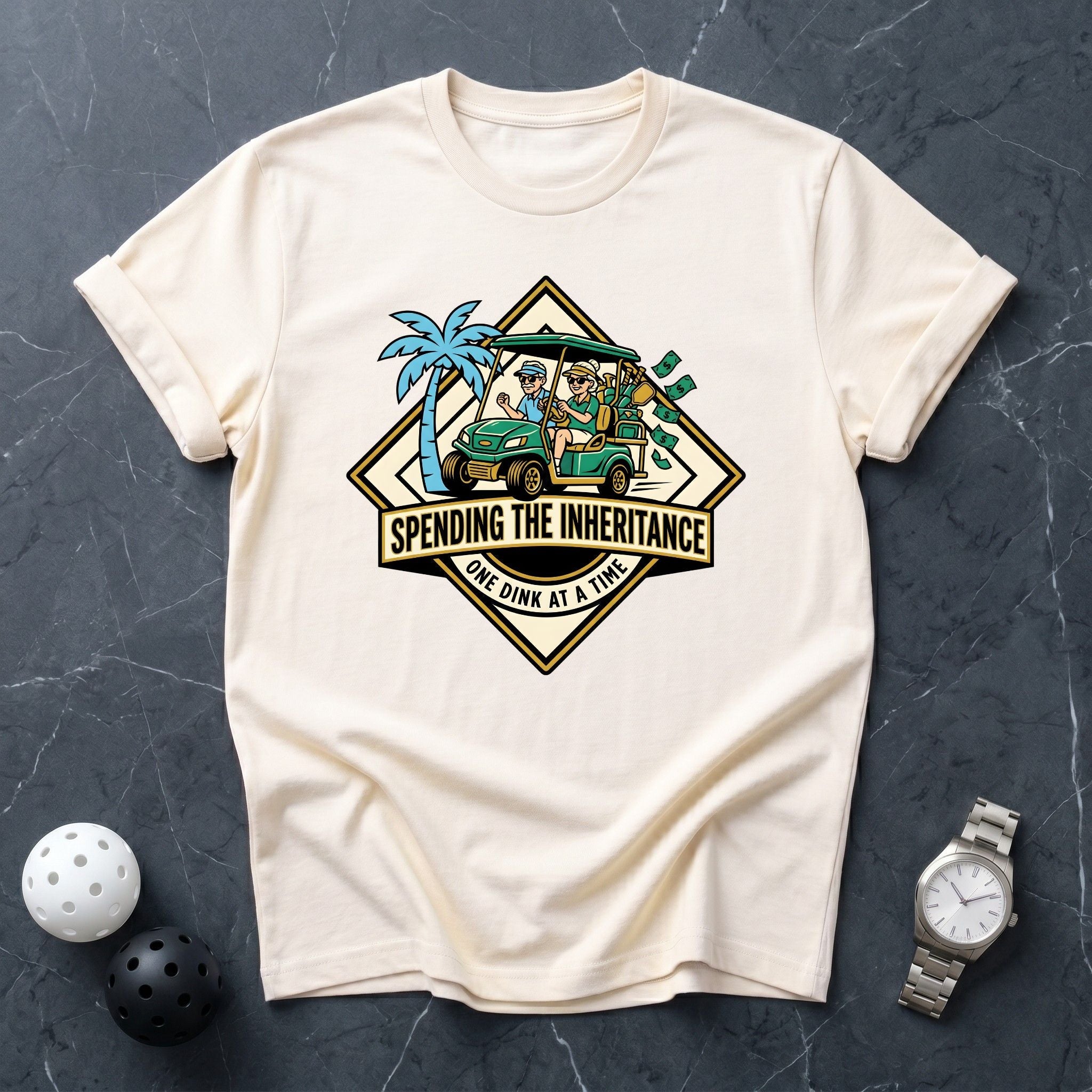Spending The Inheritance Cart Tee - Dink it Shop