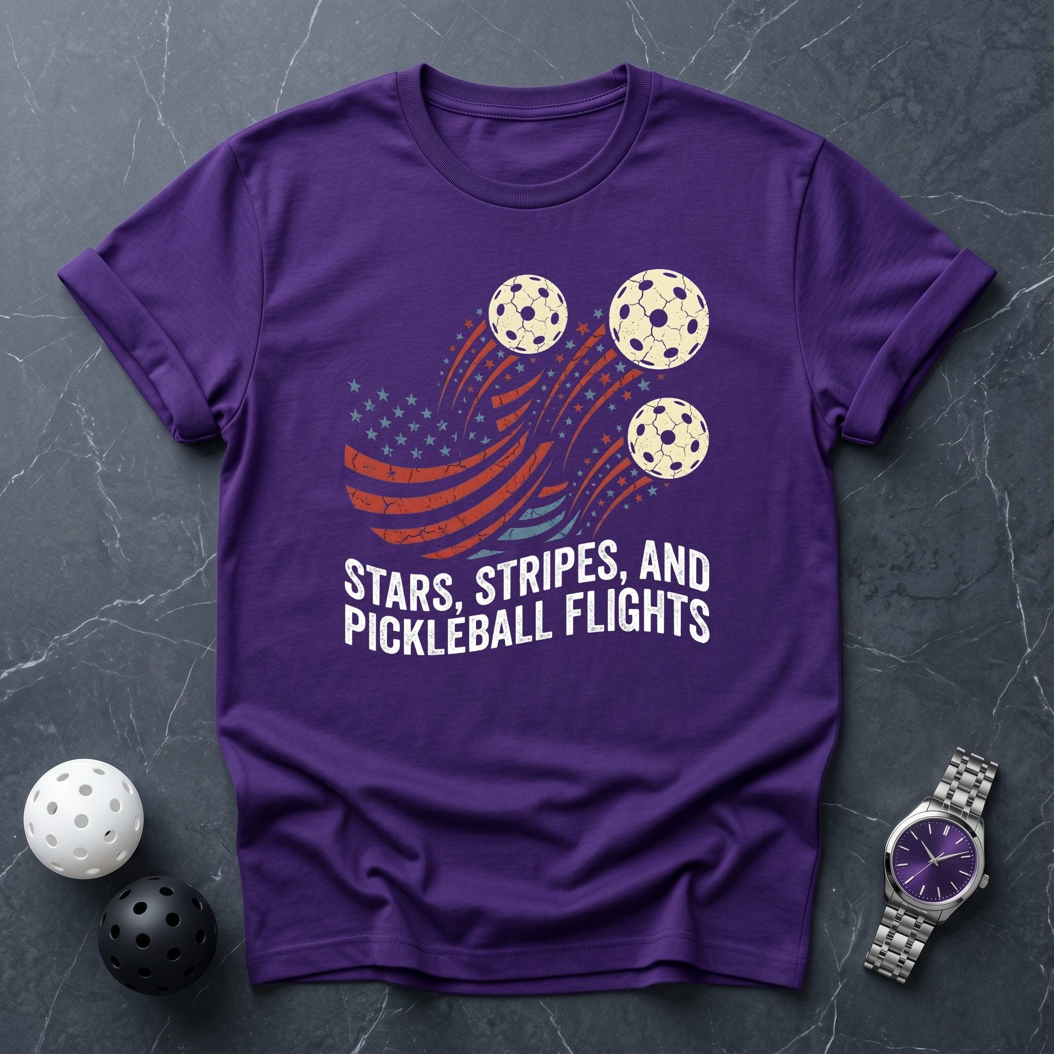 Star Stripes Pickleball Flights Tee - Dink it Shop