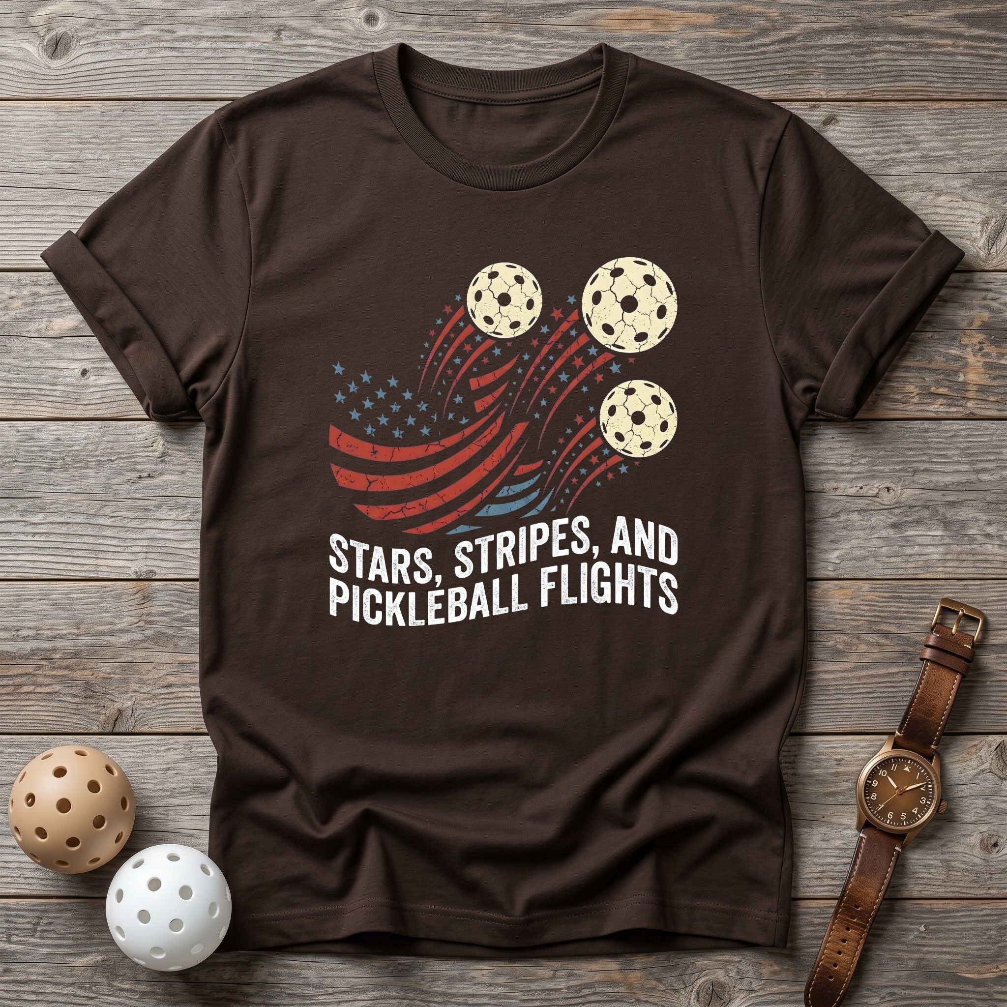 Star Stripes Pickleball Flights Tee - Dink it Shop