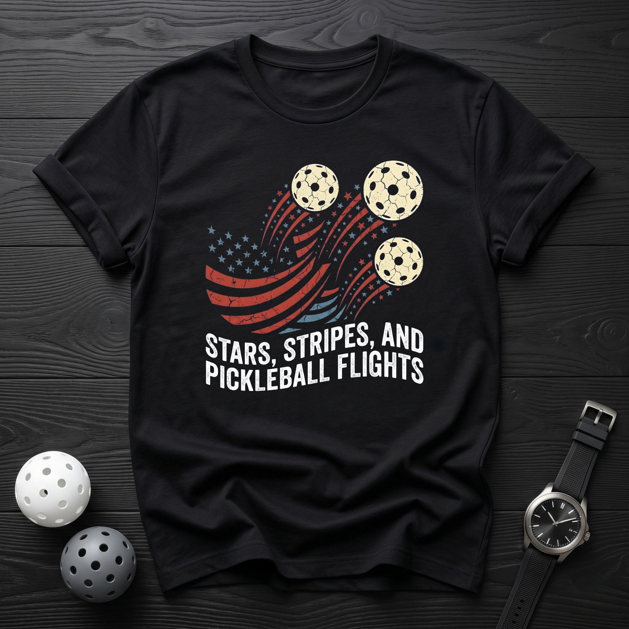 Star Stripes Pickleball Flights Tee - Dink it Shop