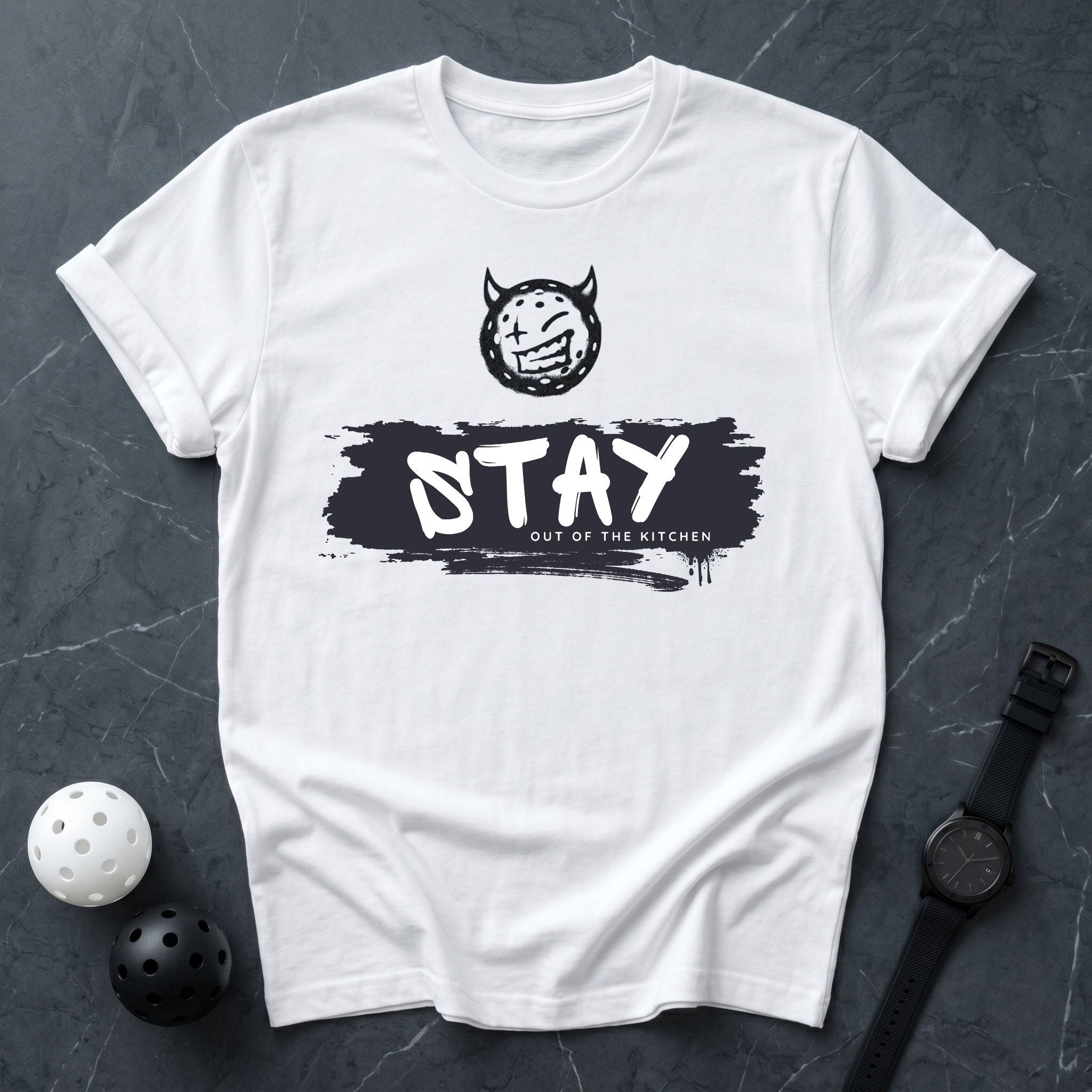 Stay Out Of The Kitchen Emoji Tee - Dink it Shop