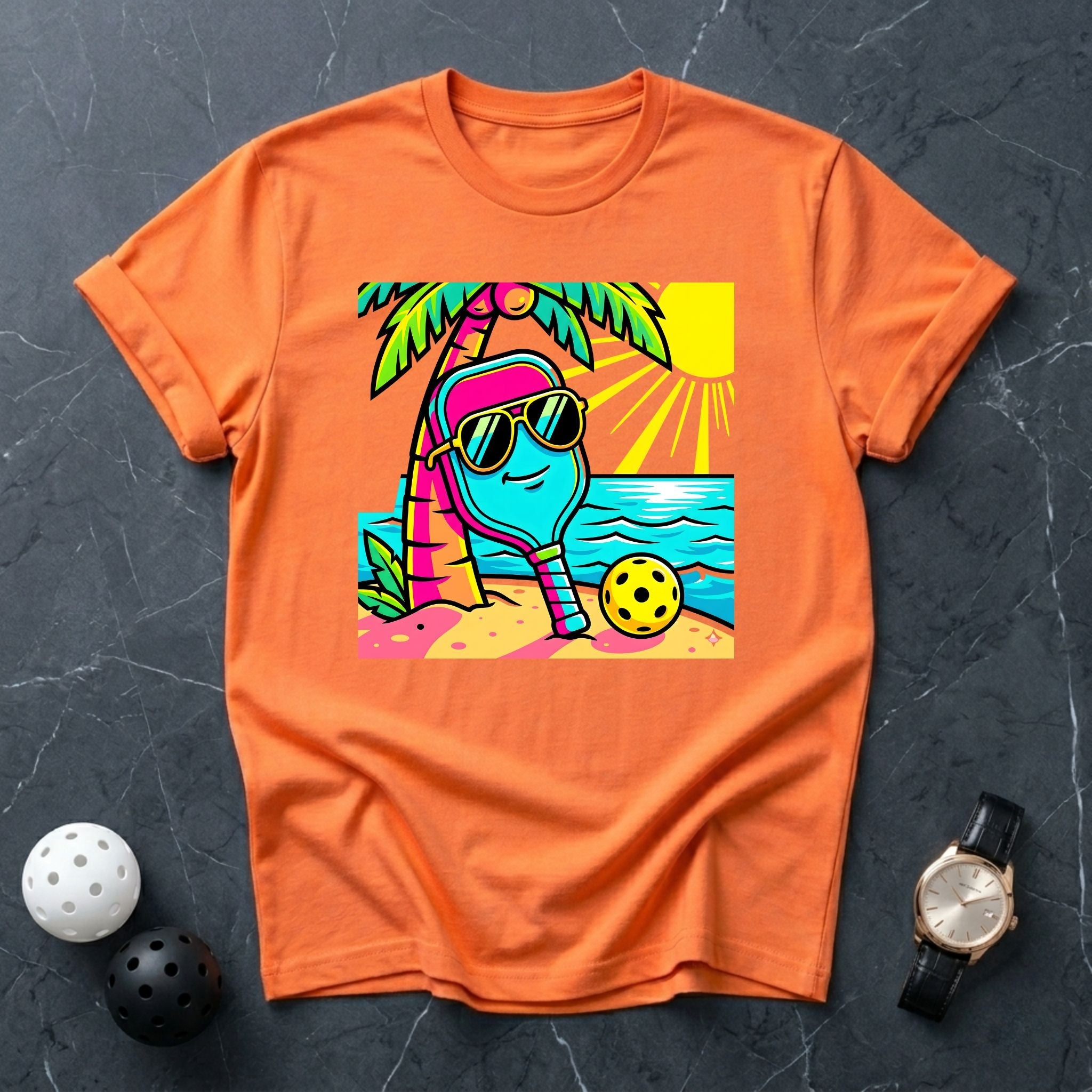 Sun Sand Smashes Beach Retro Tee - Dink it Shop