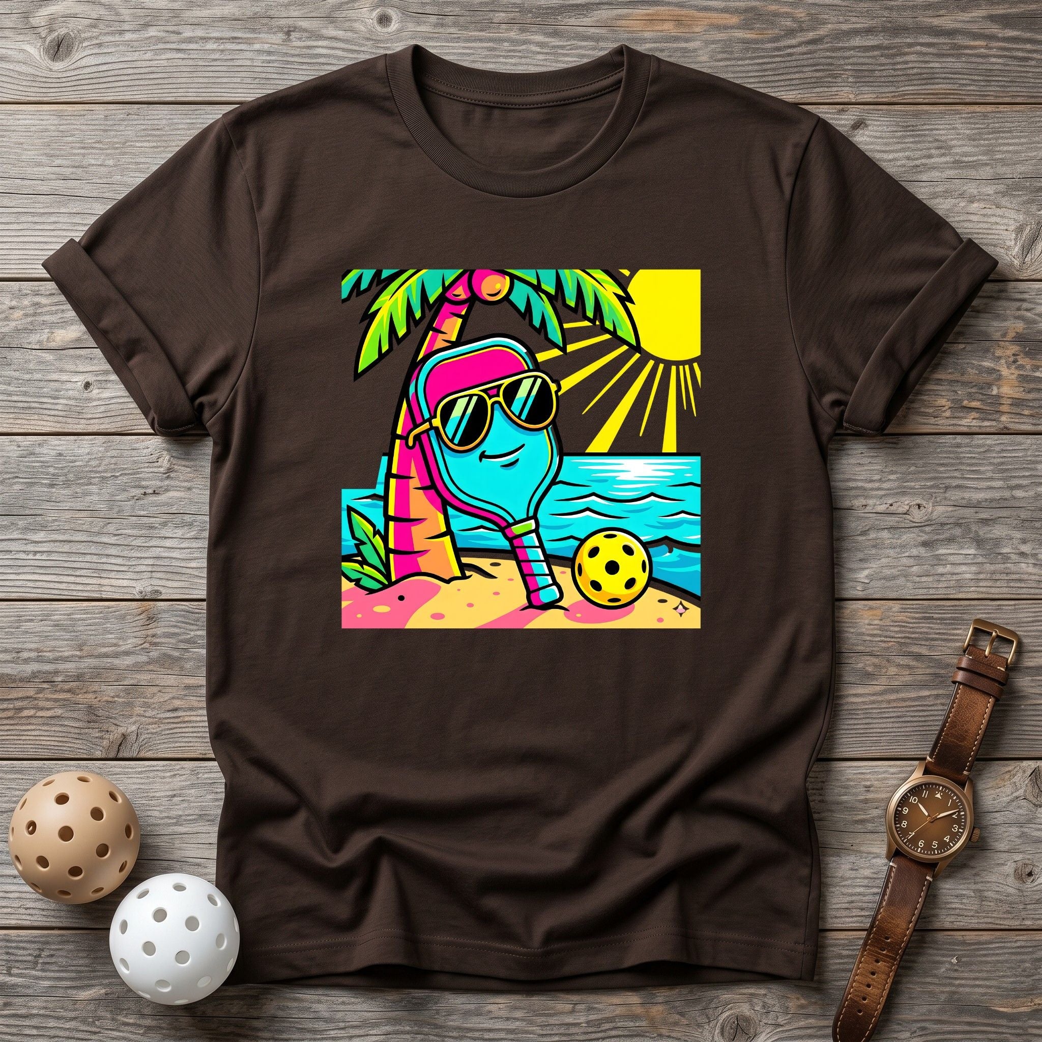 Sun Sand Smashes Beach Retro Tee - Dink it Shop