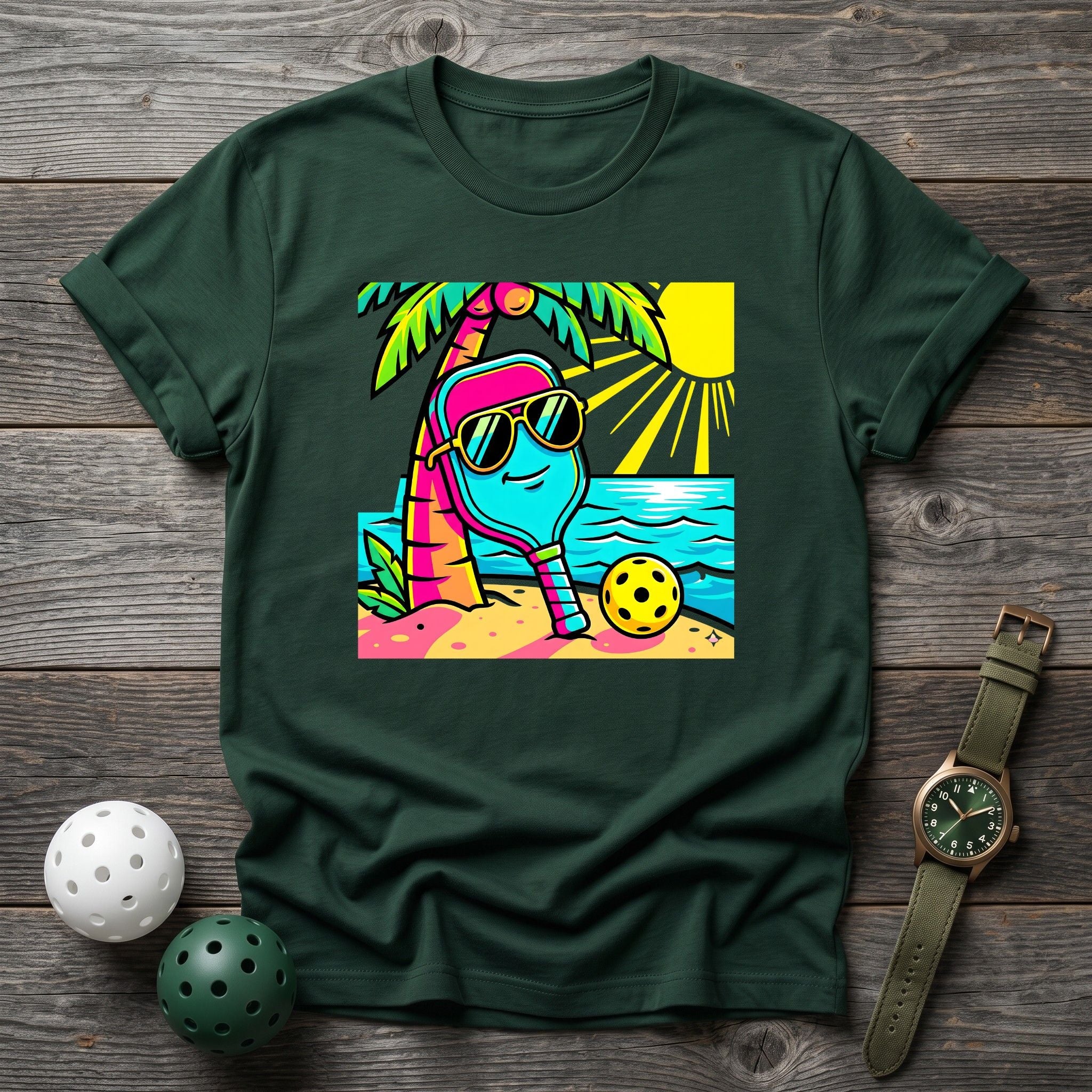 Sun Sand Smashes Beach Retro Tee - Dink it Shop