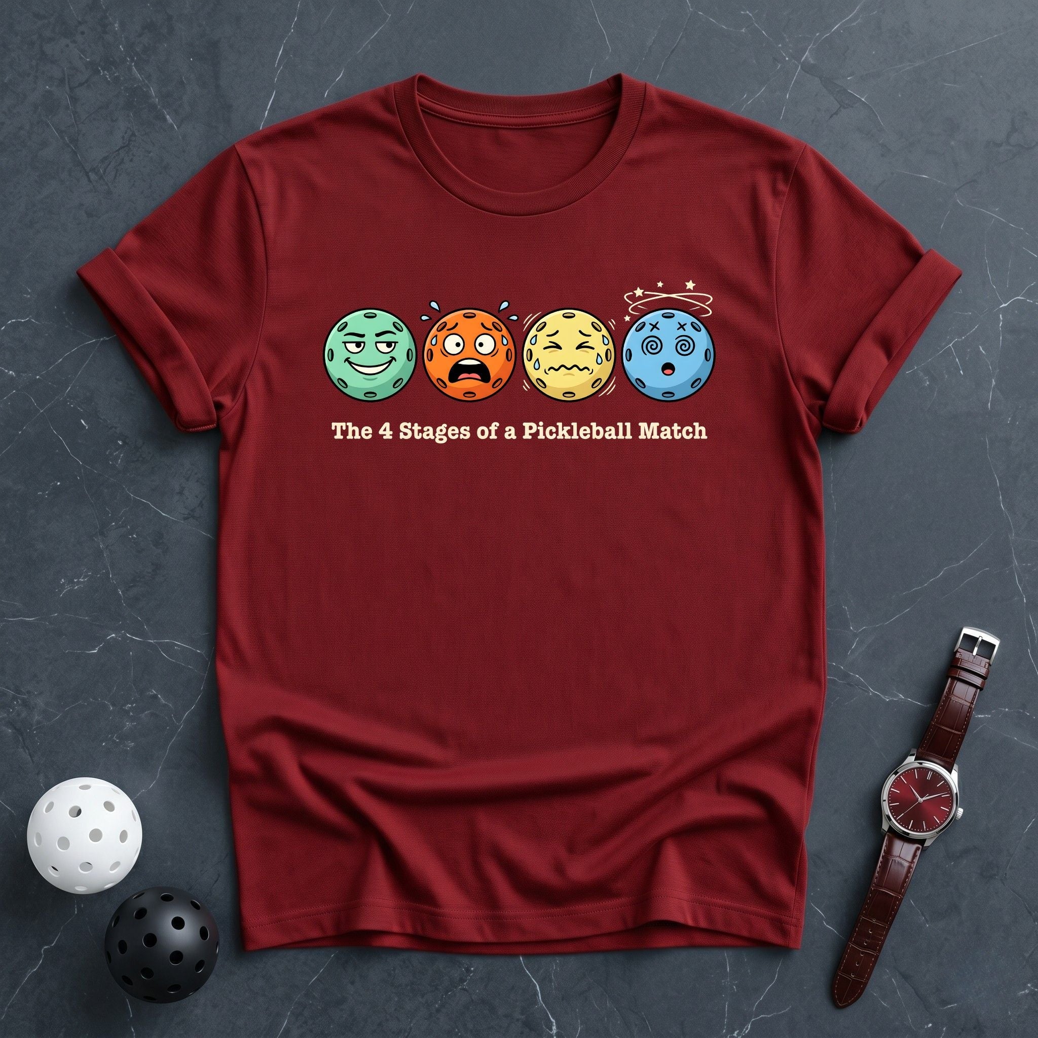 The 4 Stages Of Pickleball Tee - Dink it Shop