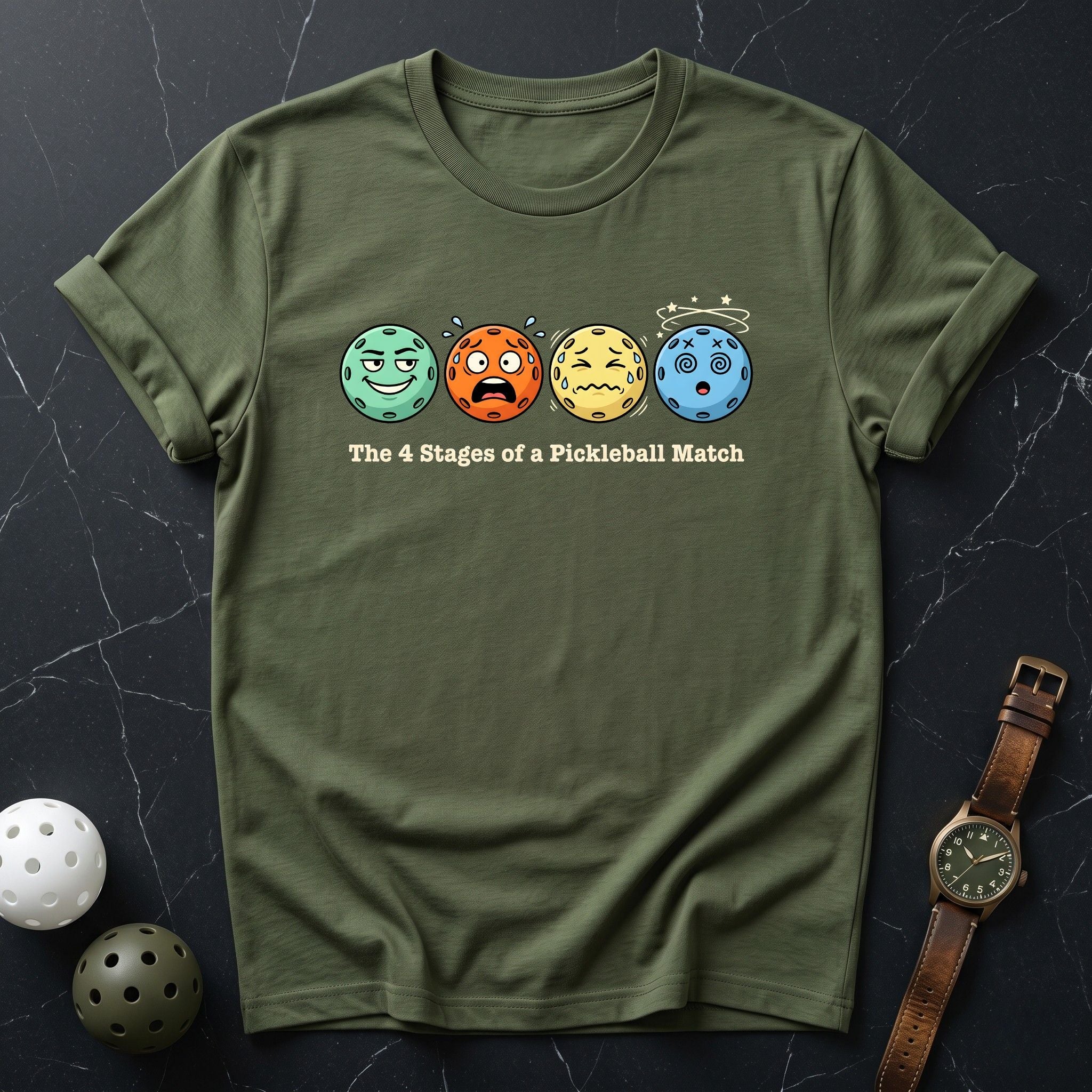 The 4 Stages Of Pickleball Tee - Dink it Shop