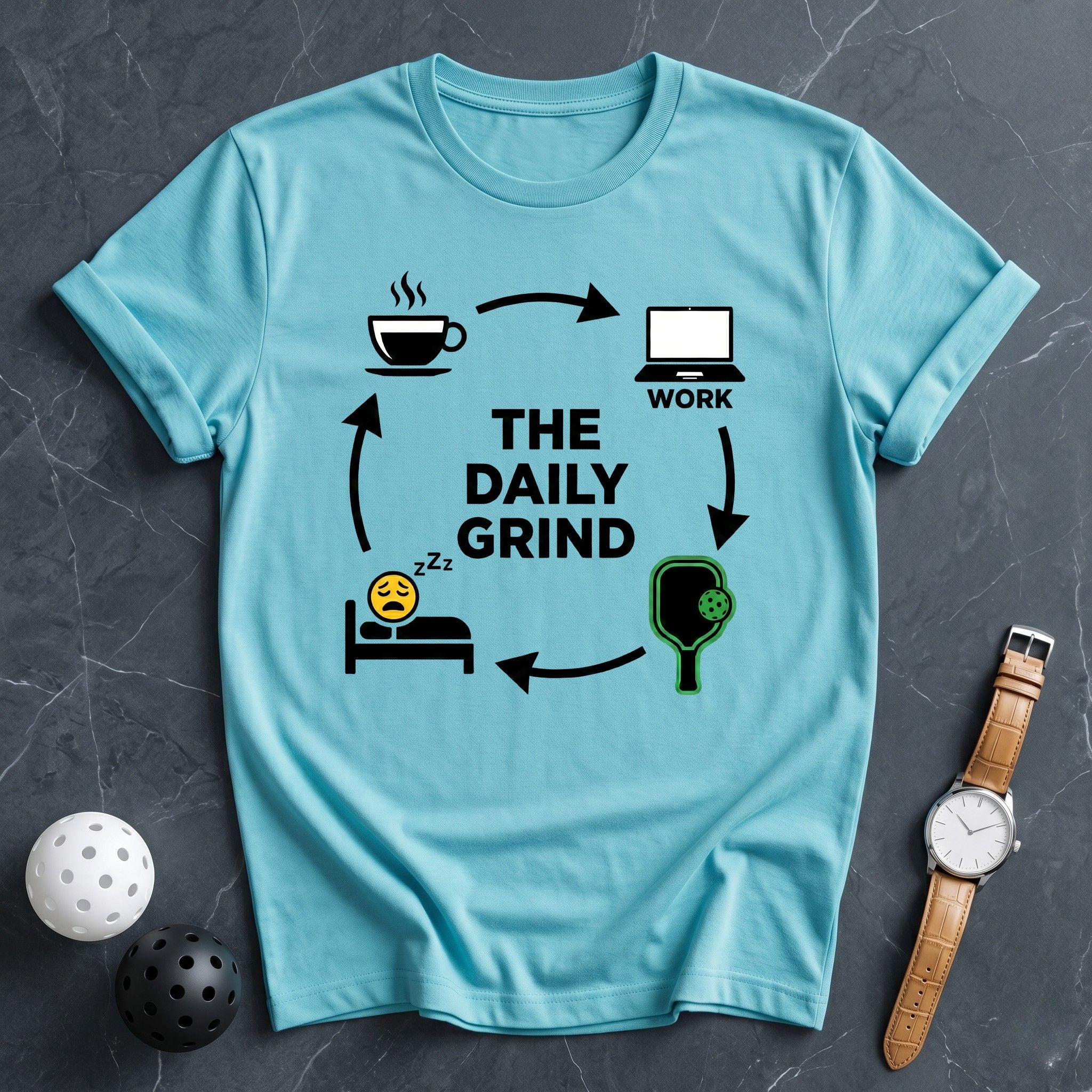 The Daily Grind Routine Tee - Dink it Shop