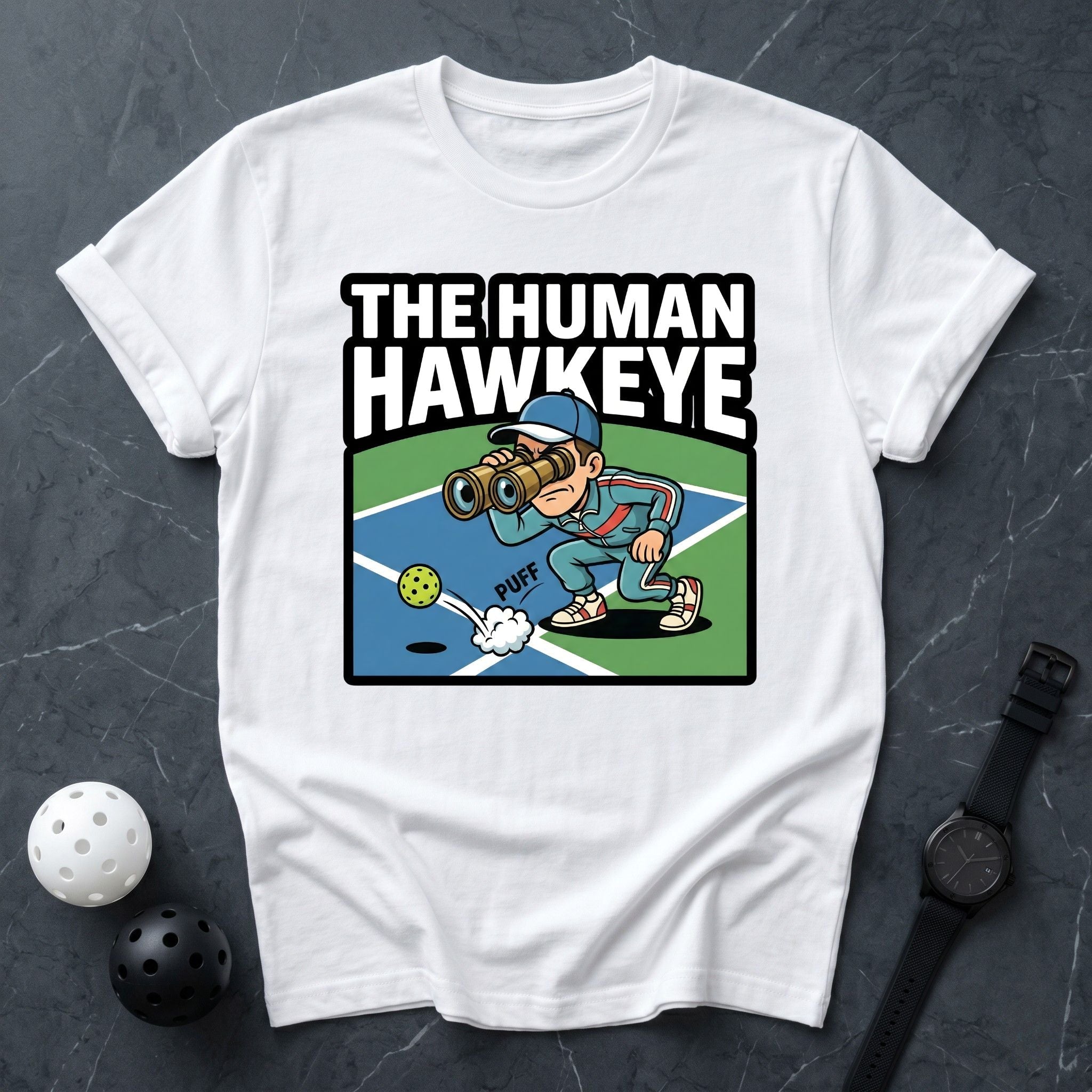 The Human Hawkeye Funny Tee - Dink it Shop