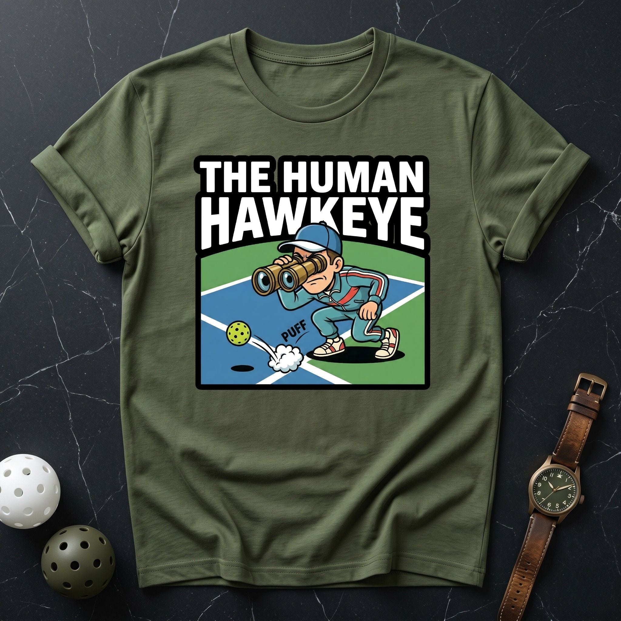 The Human Hawkeye Funny Tee - Dink it Shop