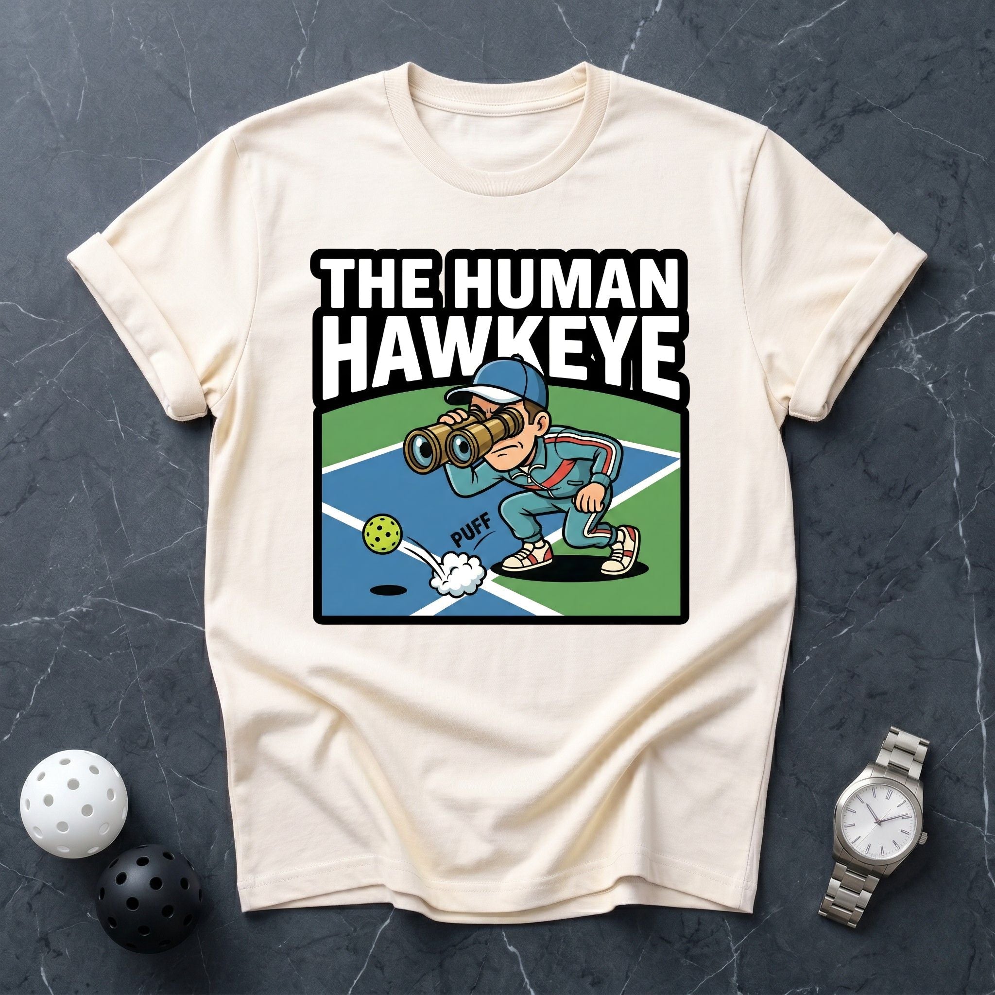 The Human Hawkeye Funny Tee - Dink it Shop