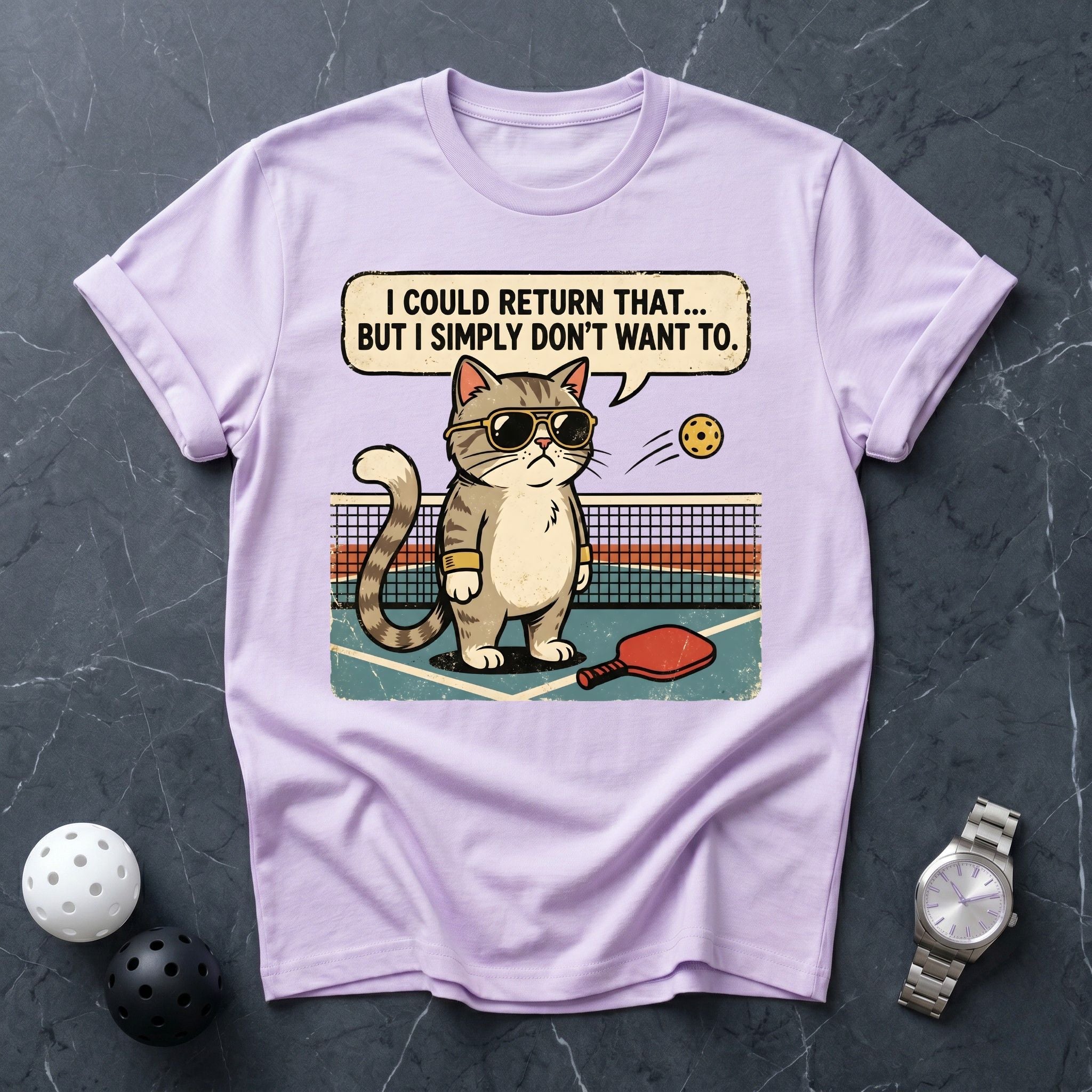 The Lazy Dinker Cat Tee - Dink it Shop
