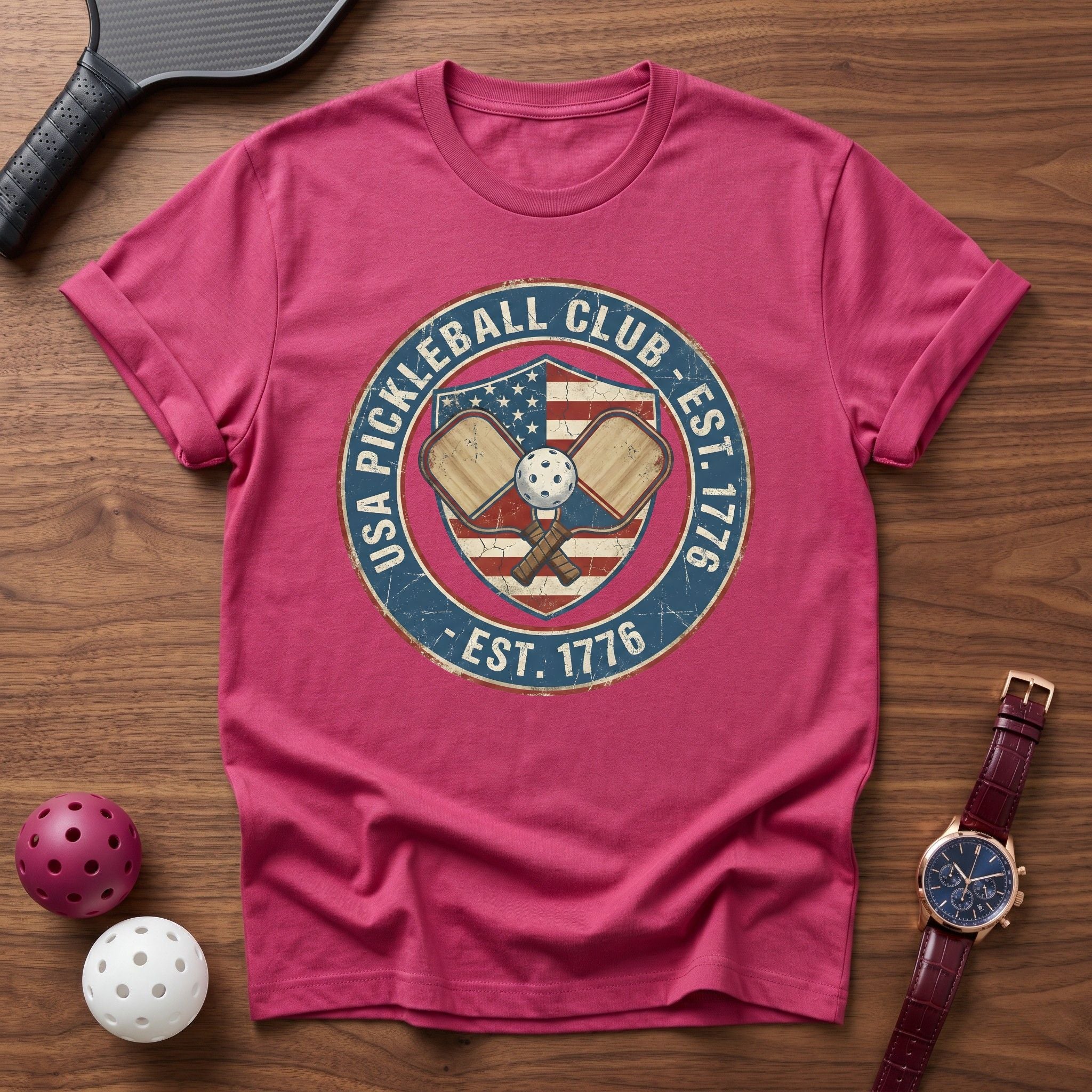 USA Pickleball Club Est 1776 Tee - Dink it Shop