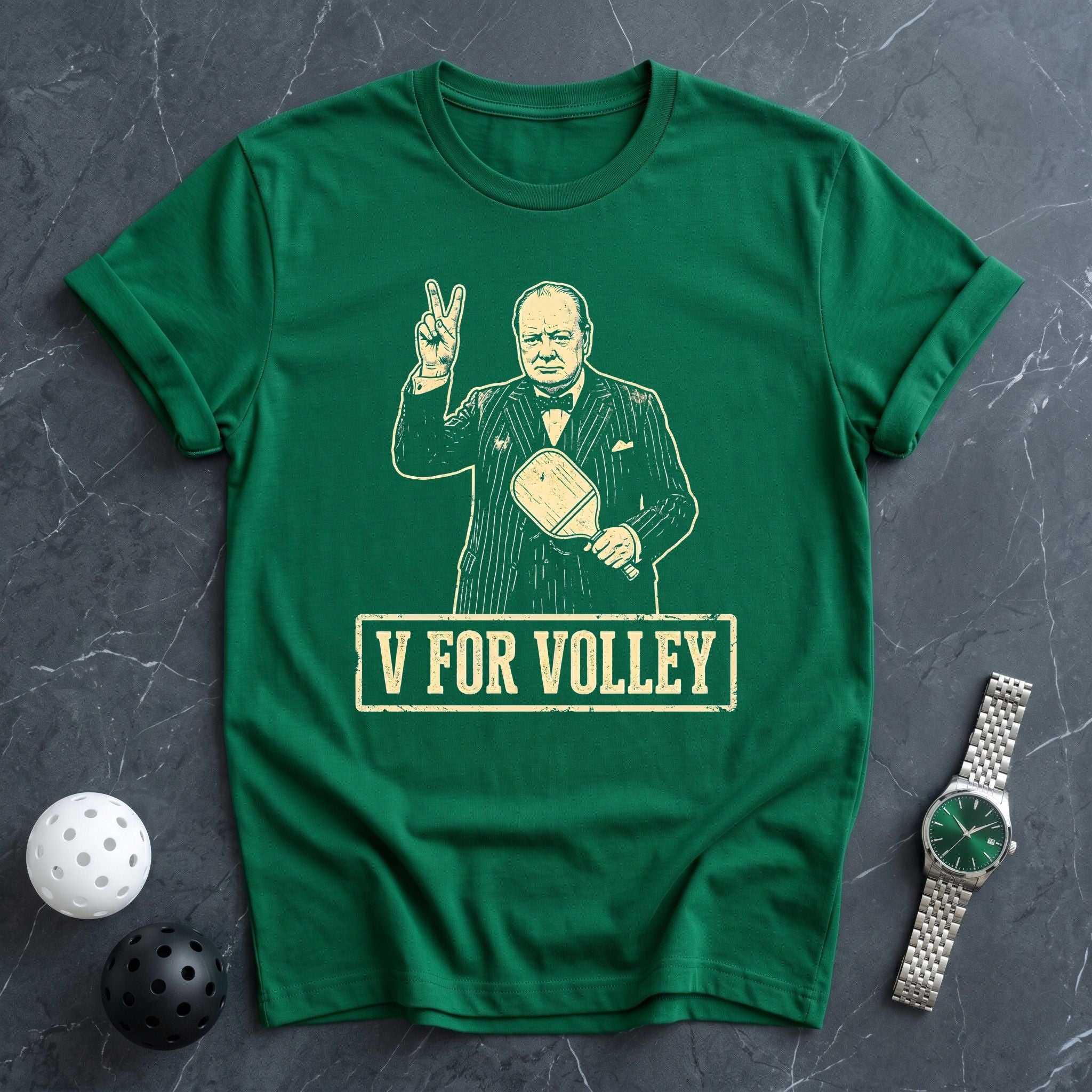V For Volley Churchel Tee - Dink it Shop