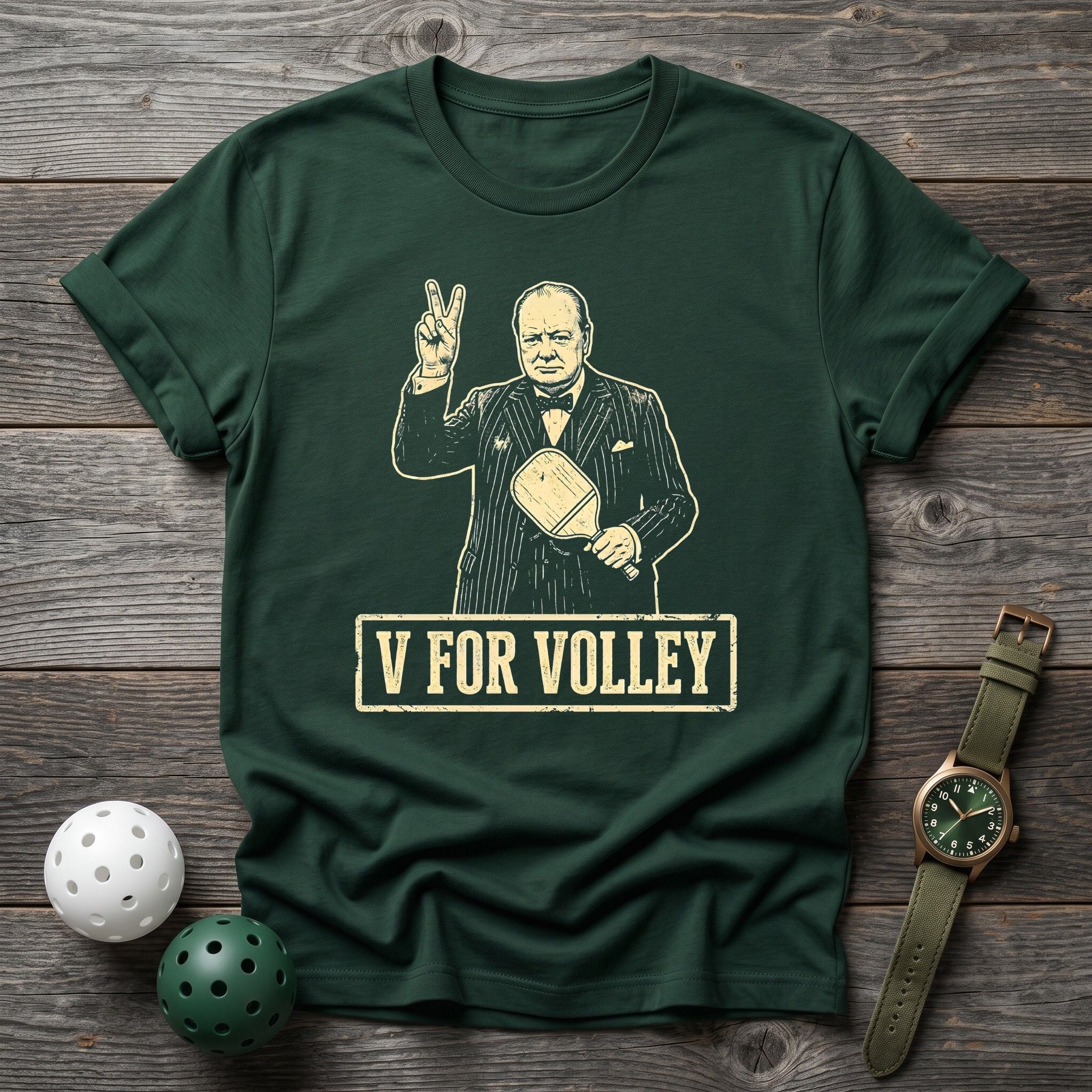 V For Volley Churchel Tee - Dink it Shop