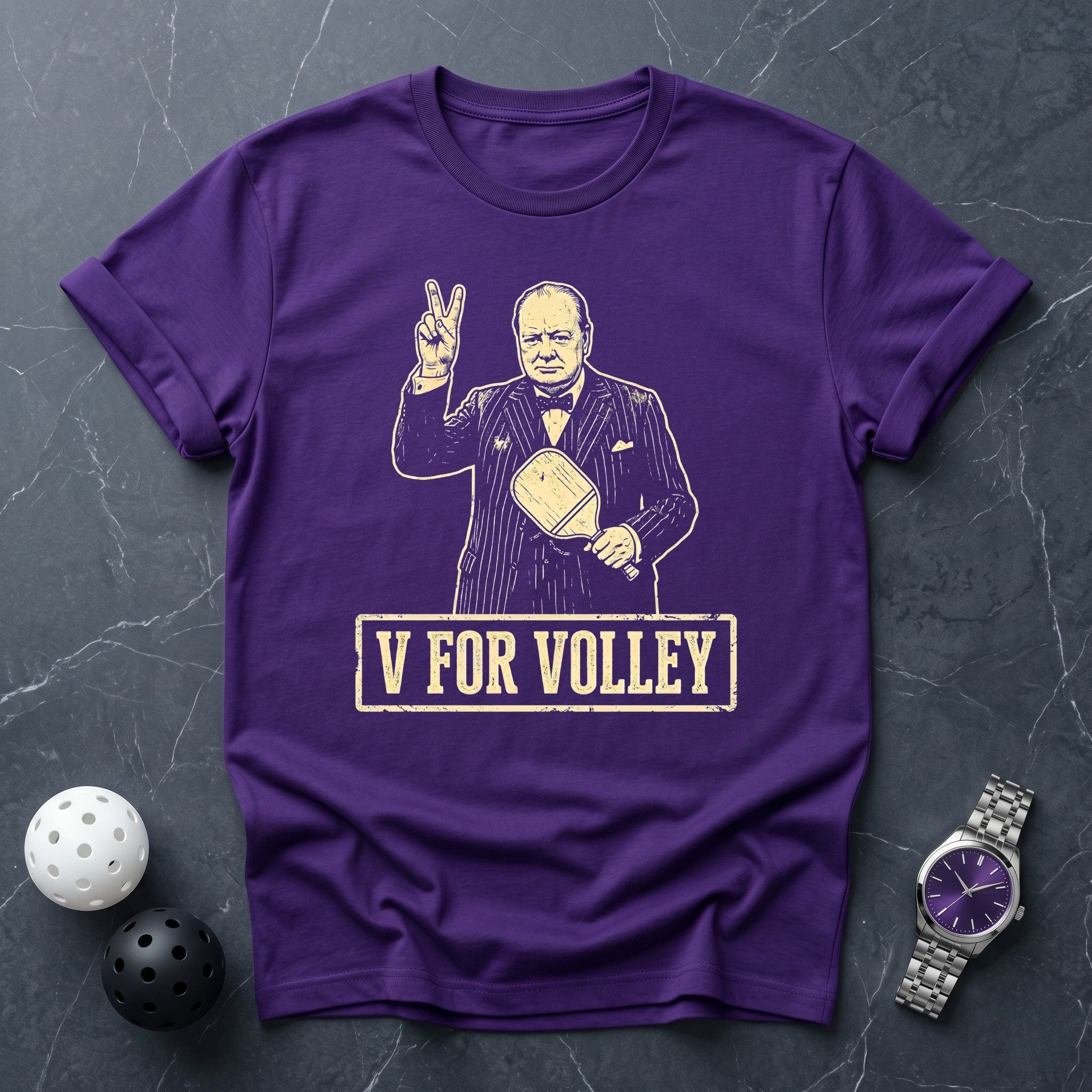 V For Volley Churchel Tee - Dink it Shop