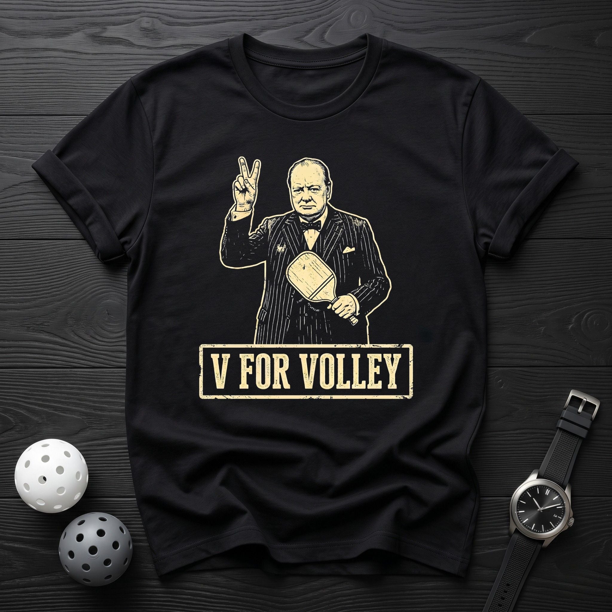 V For Volley Churchel Tee - Dink it Shop