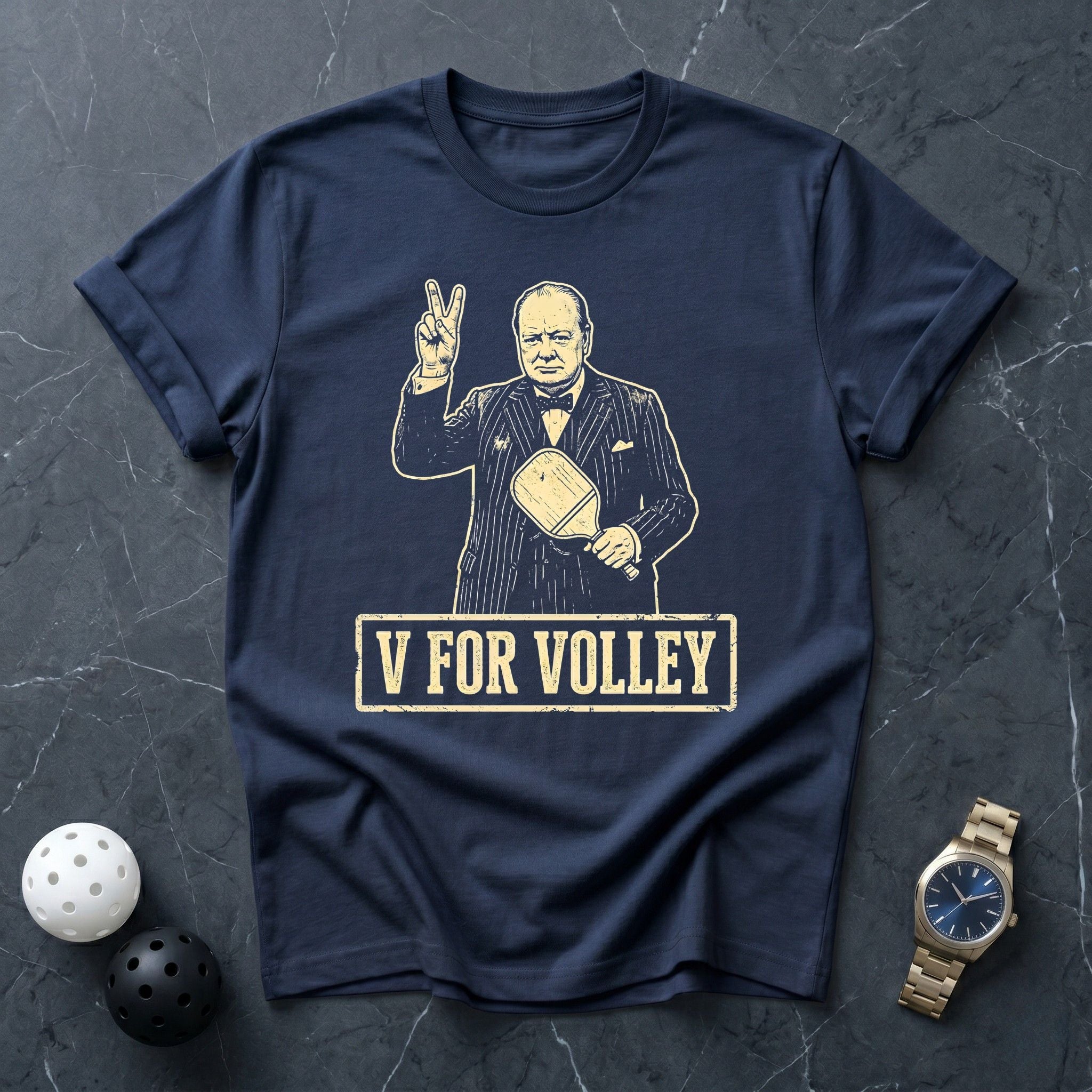 V For Volley Churchel Tee - Dink it Shop