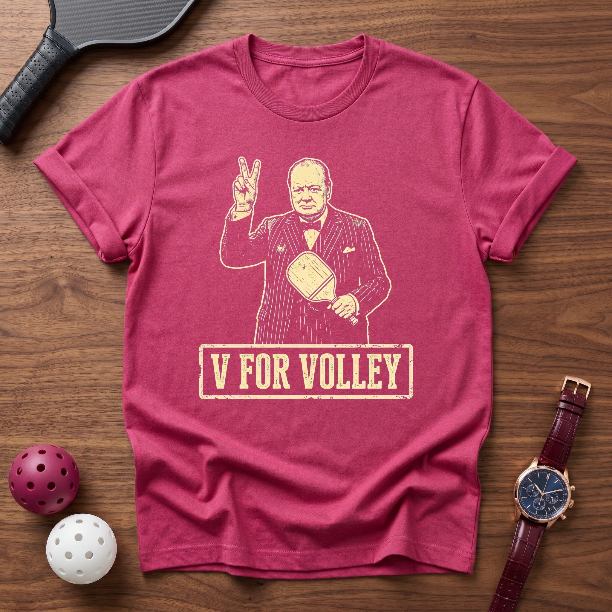 V For Volley Churchel Tee - Dink it Shop