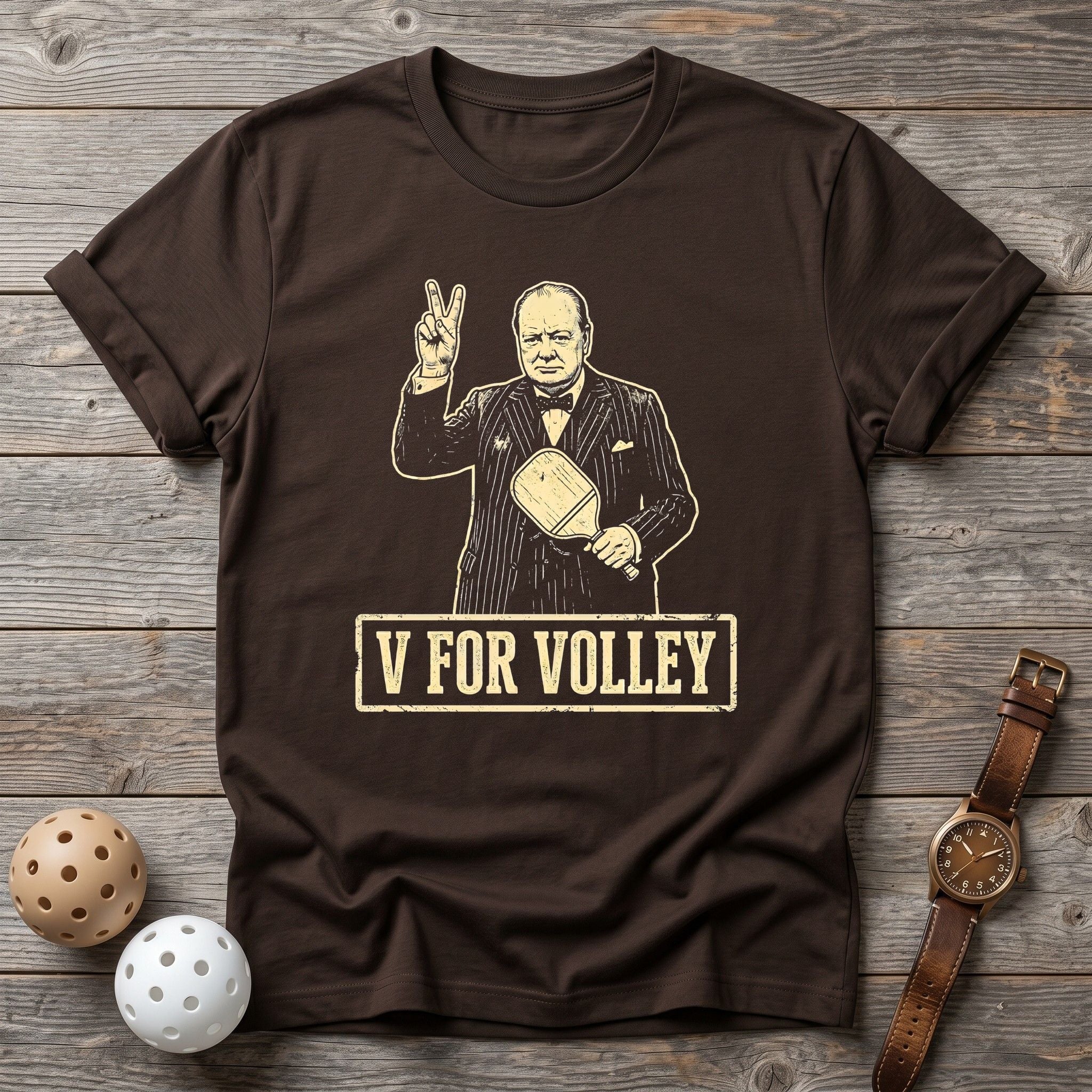V For Volley Churchel Tee - Dink it Shop